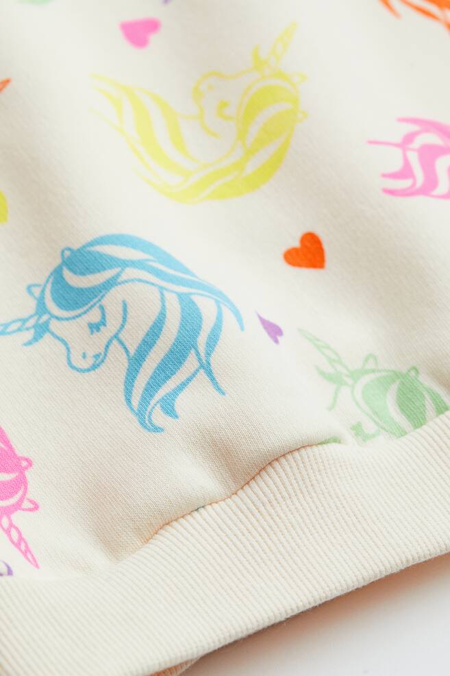 Printed sweatshirt - Cream/Unicorns/Light green/Unicorn/Light green/Teddy bear/Light grey marl/Unicorns/dc/dc/dc/dc/dc/dc/dc - 4