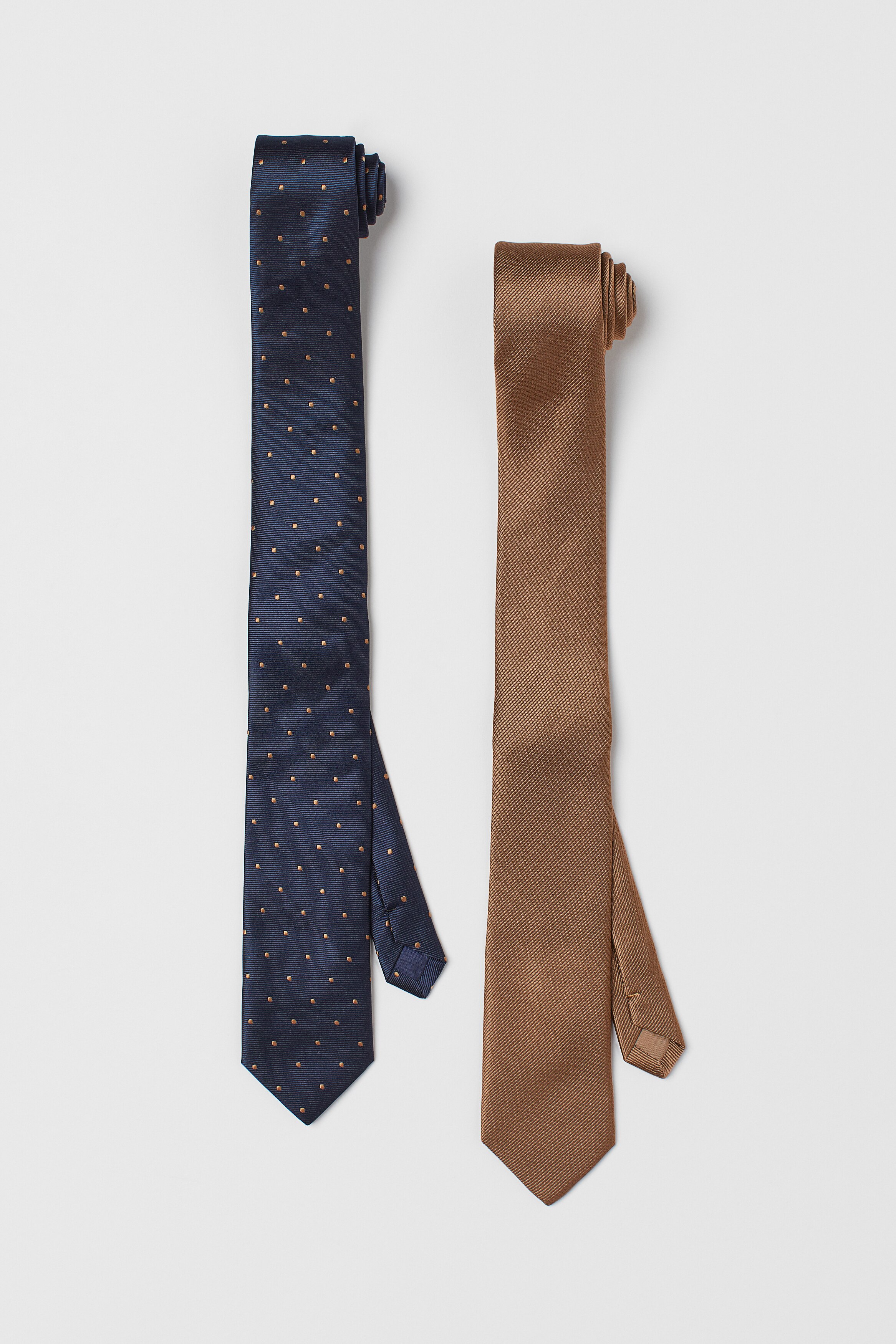 men blue 2 pack ties h&m