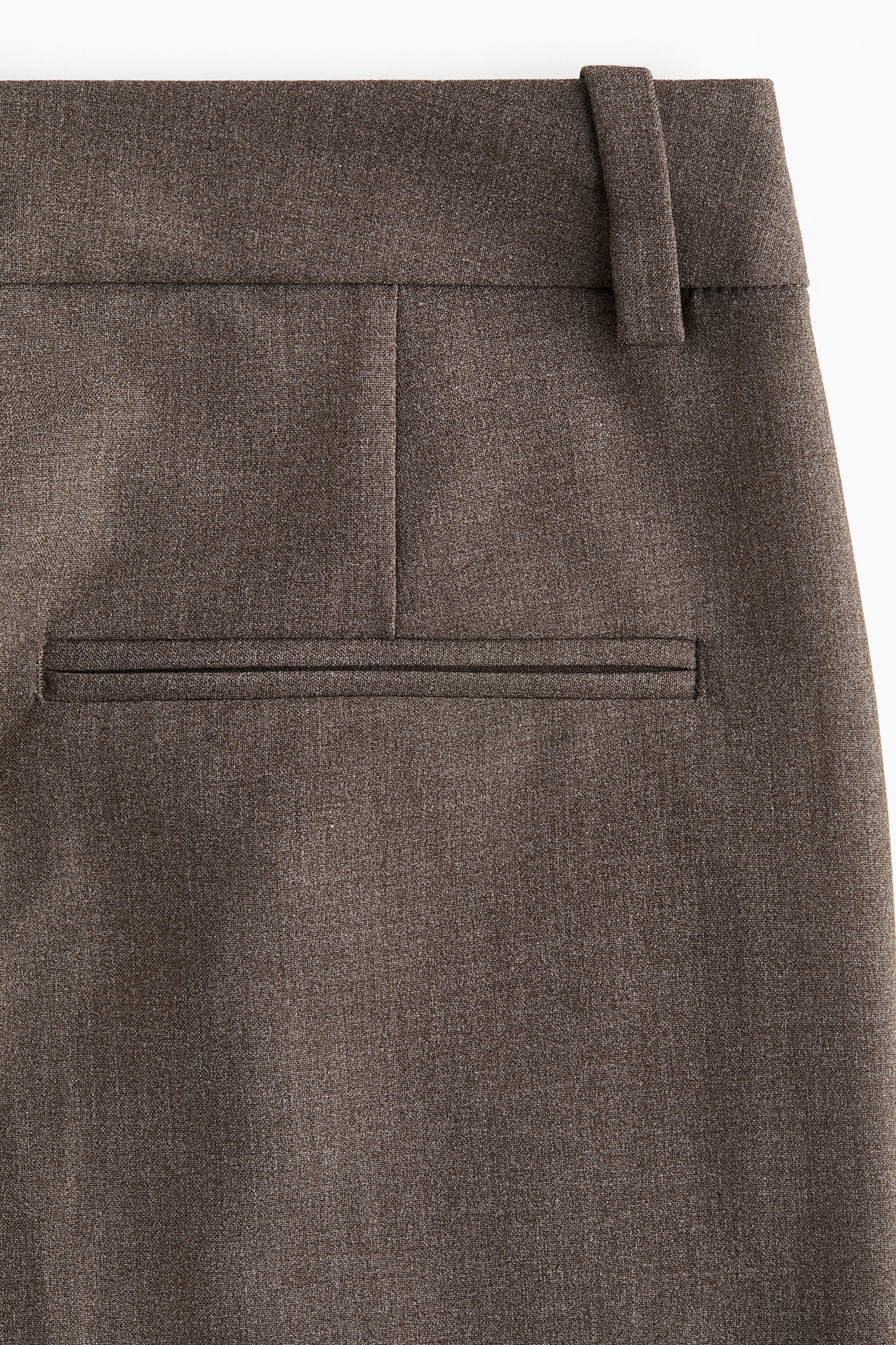 Женские брюки H&M Straight-Leg, цвет: Коричневый меланжевый — фото 2