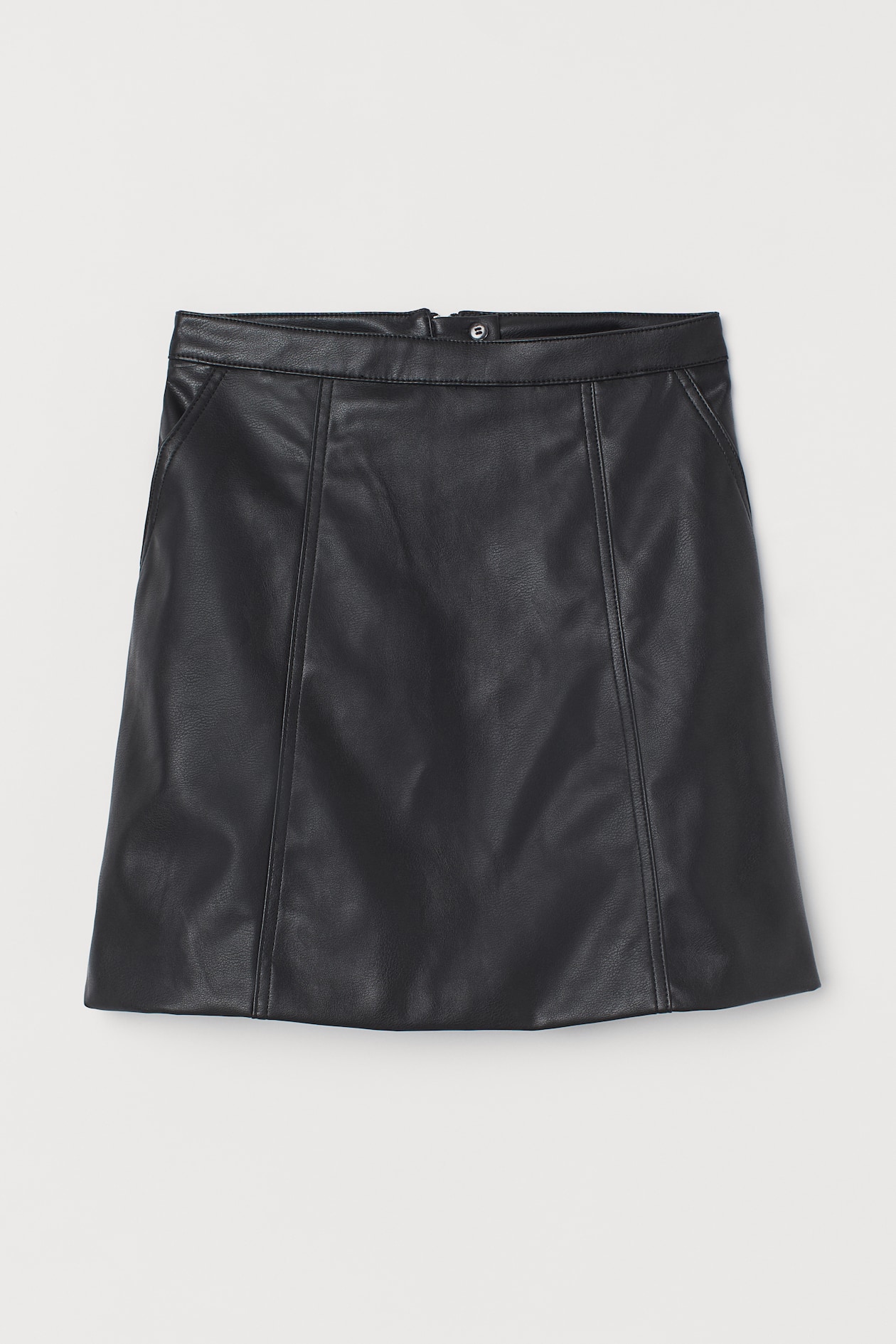 A-line Skirt - High waist - Short - Black - Ladies | H&M US