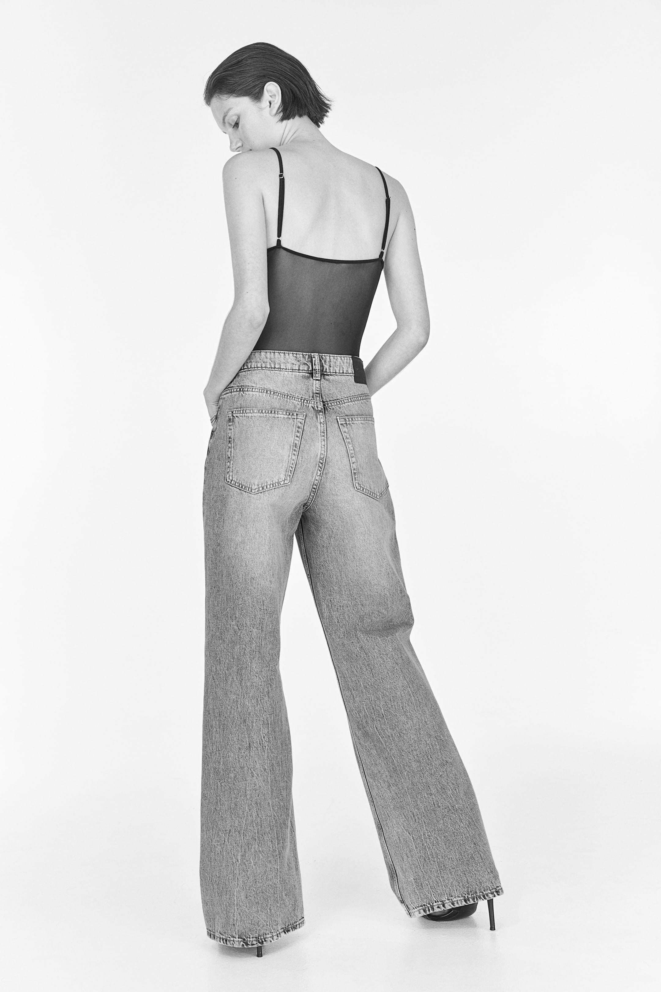 Wide High Jeans - Grey - Ladies | H&M GB 5