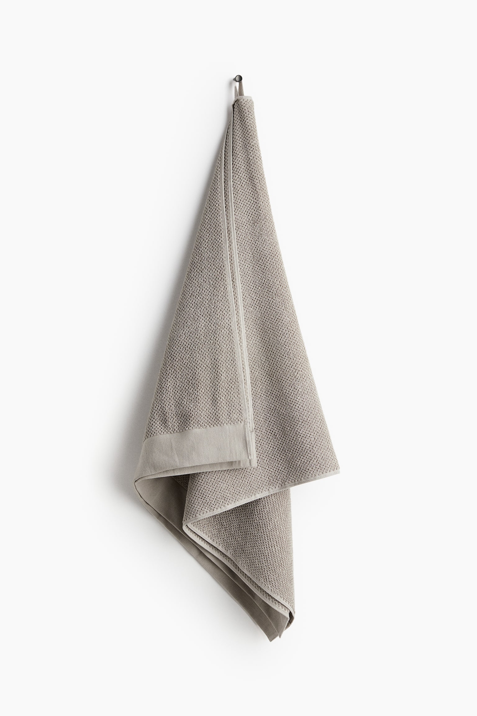 Cotton terry bath towel - Light grey/Sage green/Dusty pink/Black/Light dusty blue/Light beige/Khaki green - 1