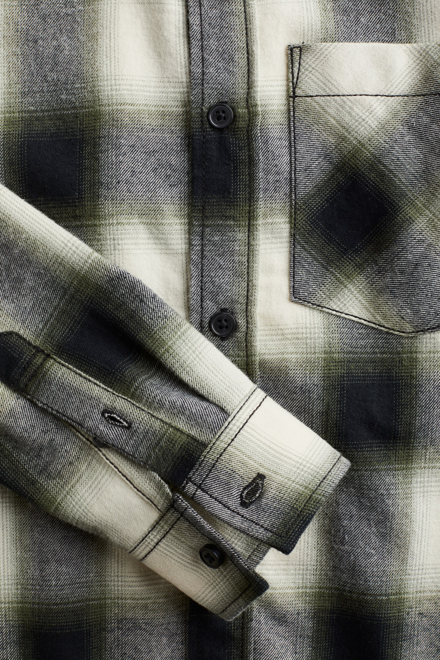 Cotton flannel shirt - Dark green/Checked/Black/Checked/Dark blue/Checked/Red/Checked - 2