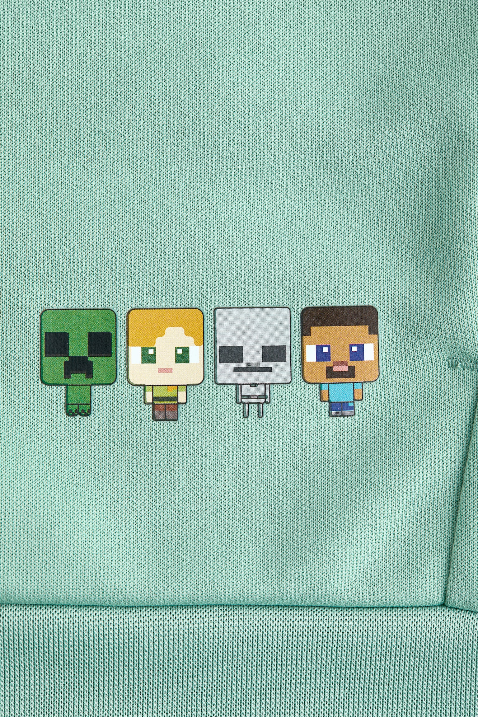 Printed track jacket-Mint green/Minecraft - 2