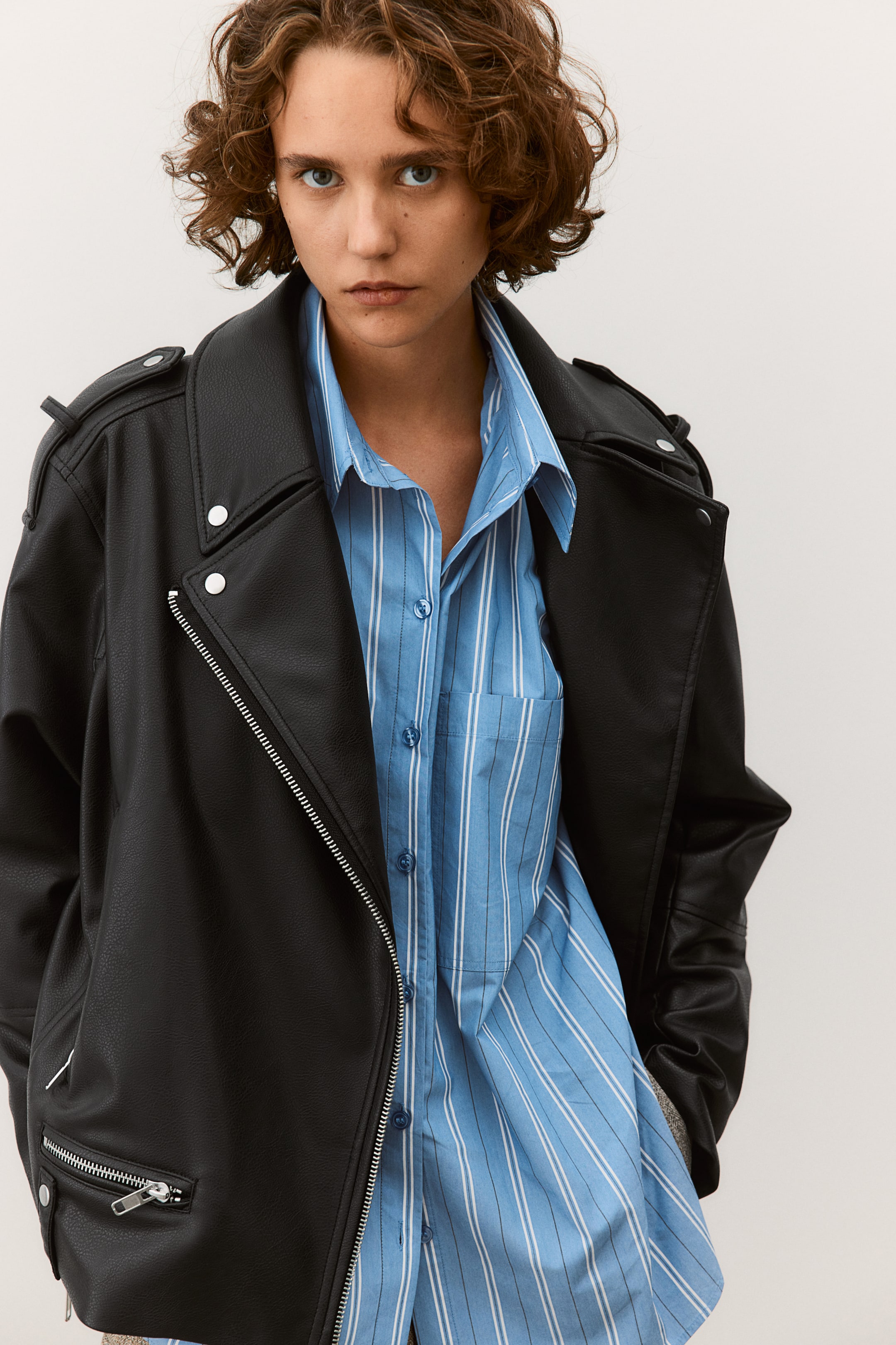 Coated Biker Jacket