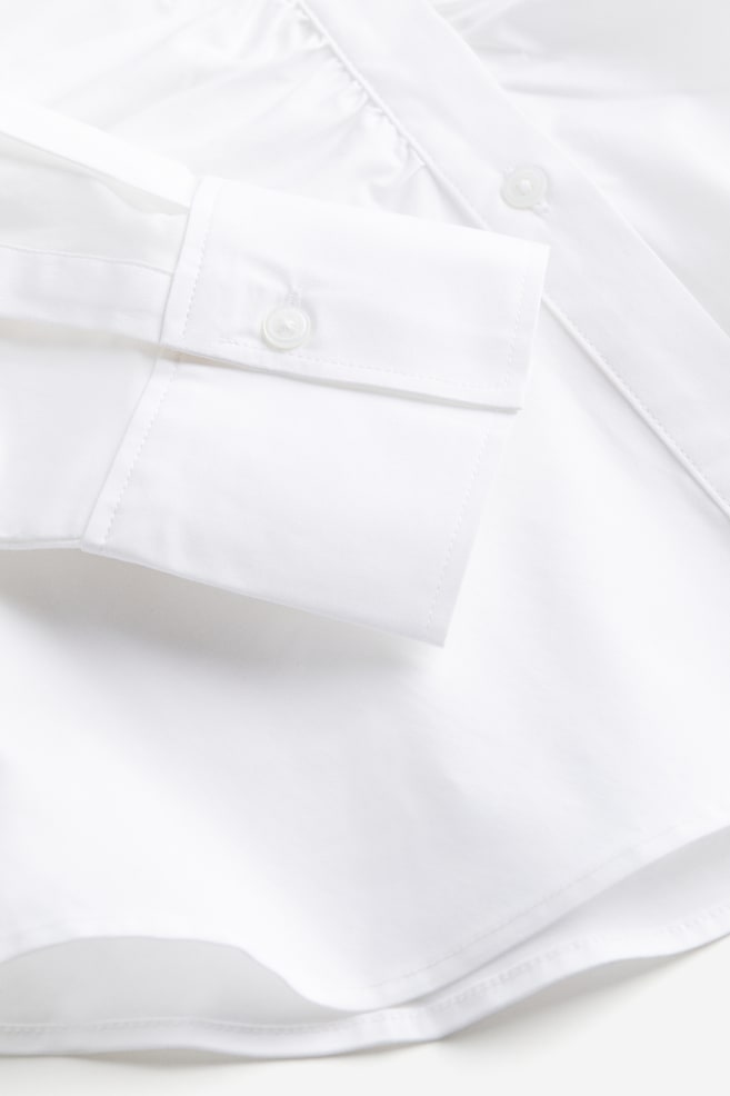 Chemise à épaulettes - Blanc/Gris foncé - 3