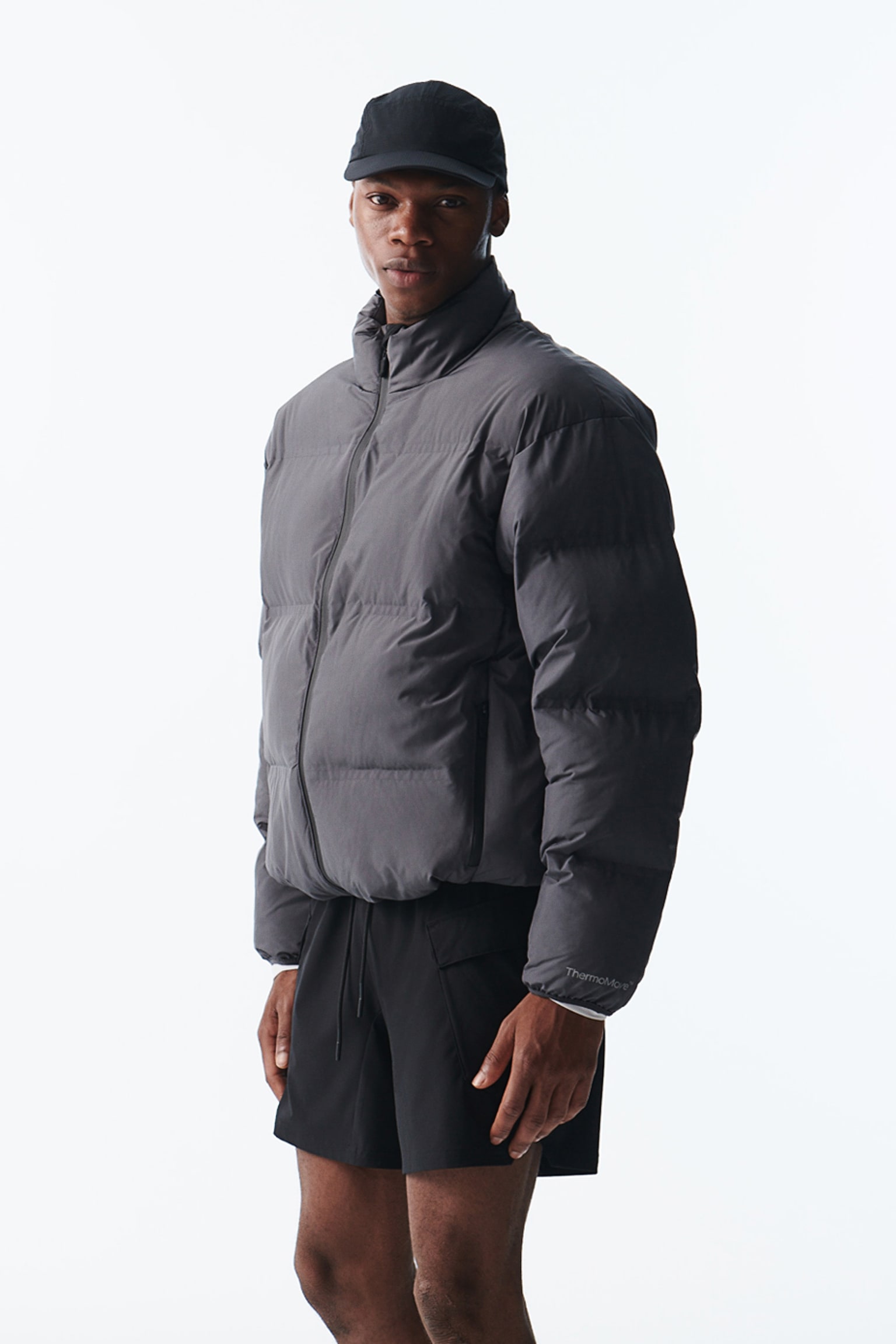 Regular Fit Padded sports jacket in ThermoMove™ - ダークグレー - 3