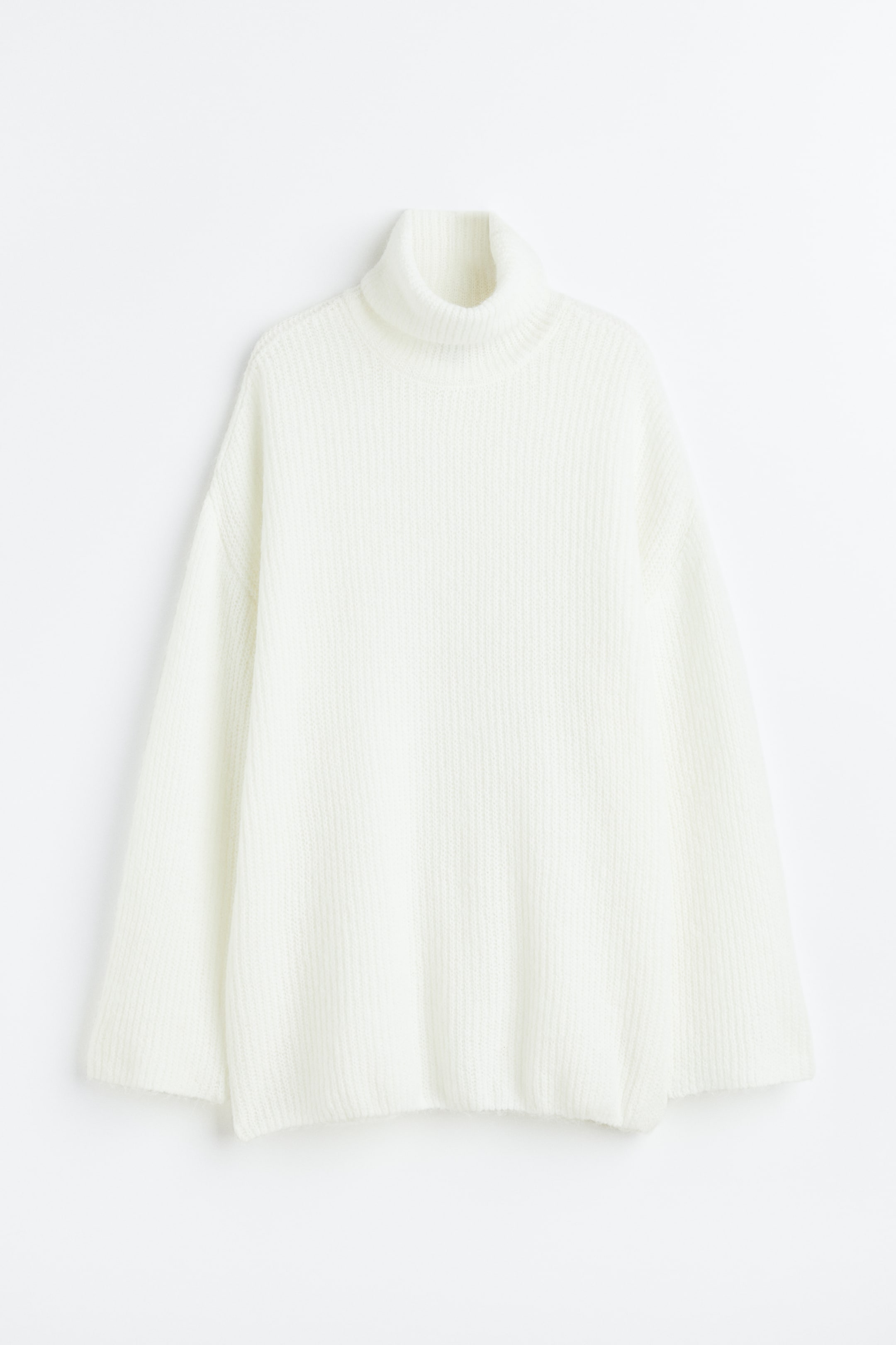 Polo-neck jumper - Polo-neck - Long sleeve - White - Ladies | H&M GB