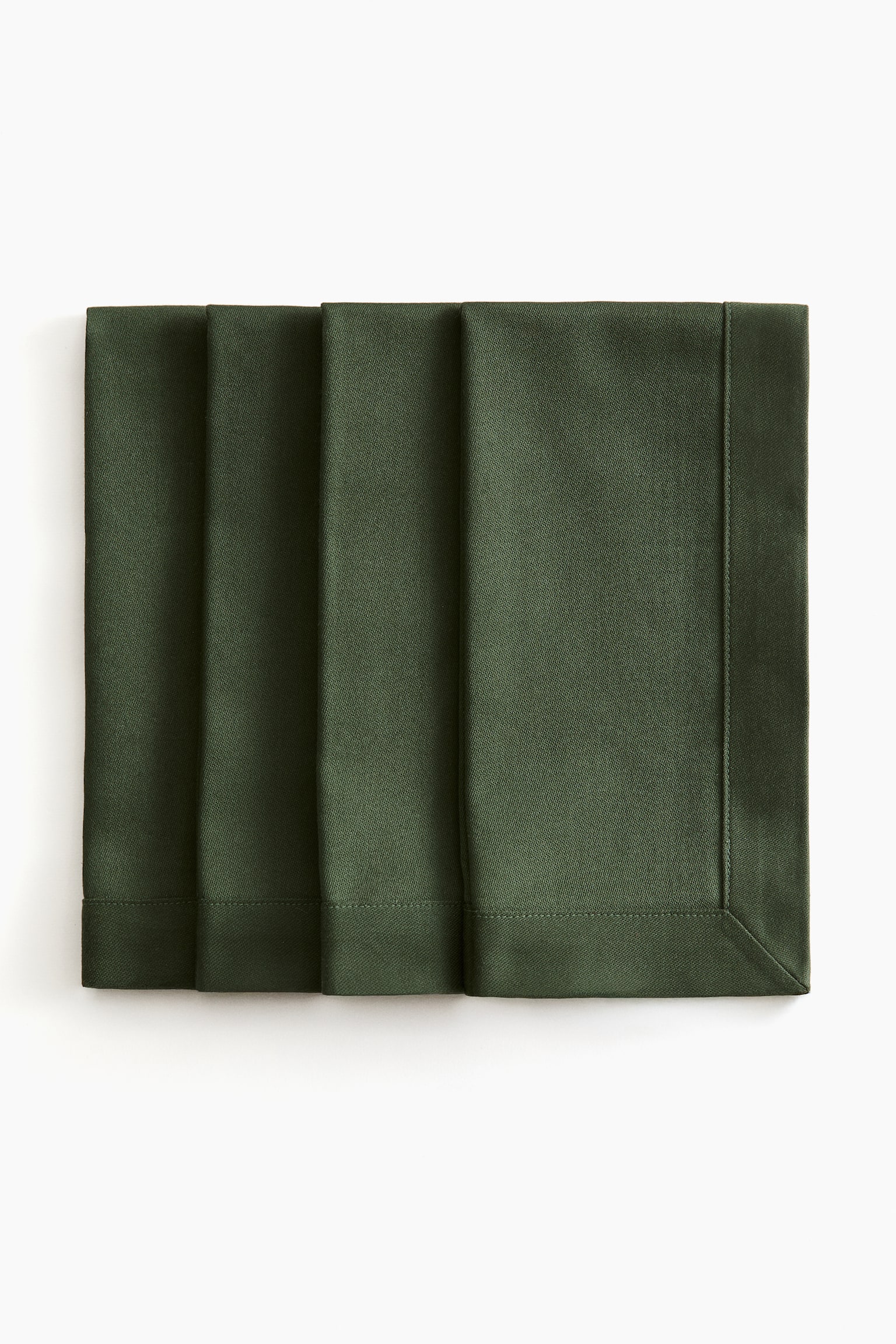 4-pack damask napkins - Dark green/Dusty yellow/White/Light greige
