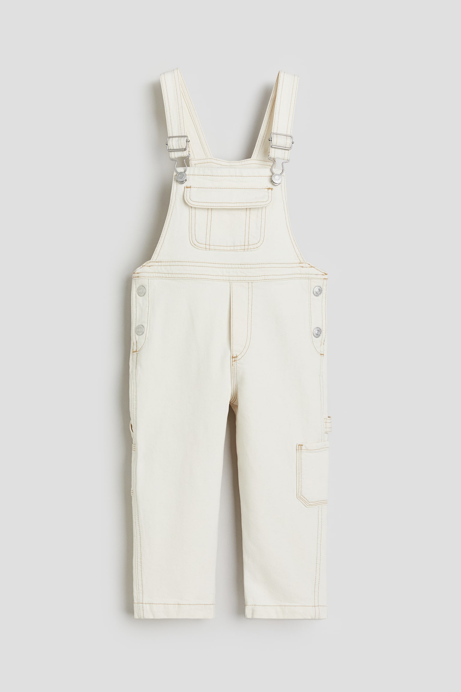 Denim Dungarees - White/Denim blue - 1