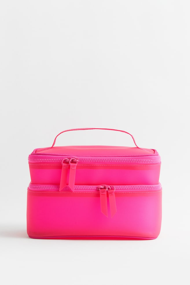 Two-tier wash bag - Cerise/Hot pink