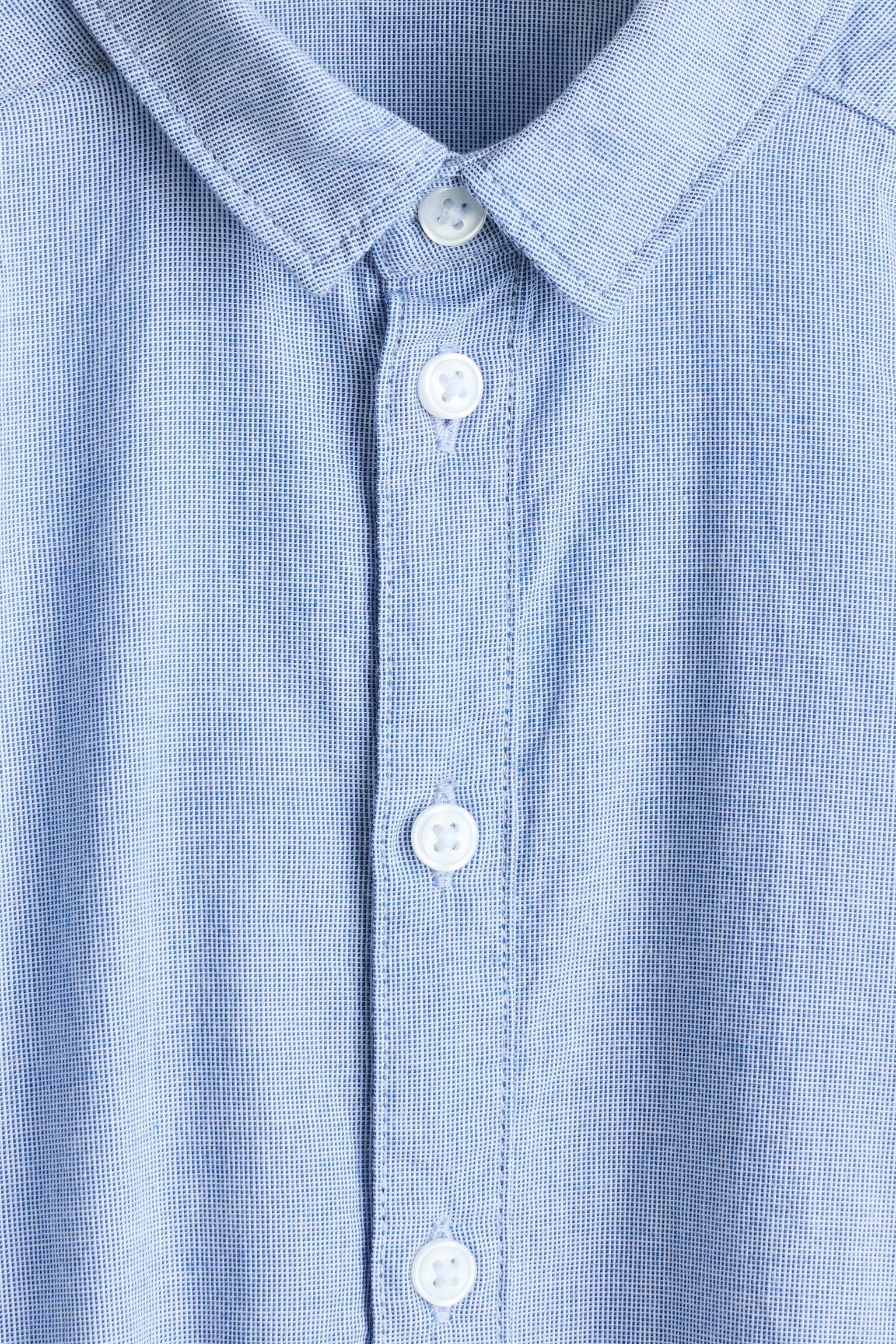 Рубашка H&M Cotton Poplin, цвет: Светлый синий — фото 2