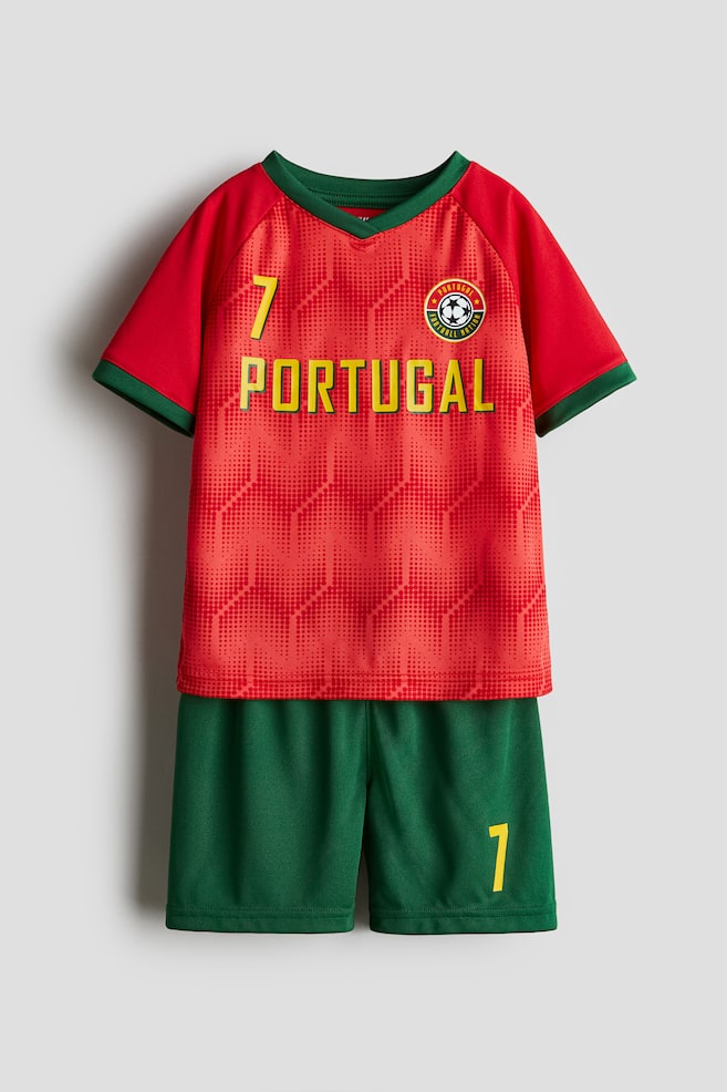 Football set - Red/Portugal/White/Championship/Bright green/Goalie/Red/Danmark/Navy blue/England/Yellow/Brasil/Light blue/Argentina/Blue/Italia/Orange/Nederland/Red/Switzerland/Green/Goalie/White/Deutschland - 1