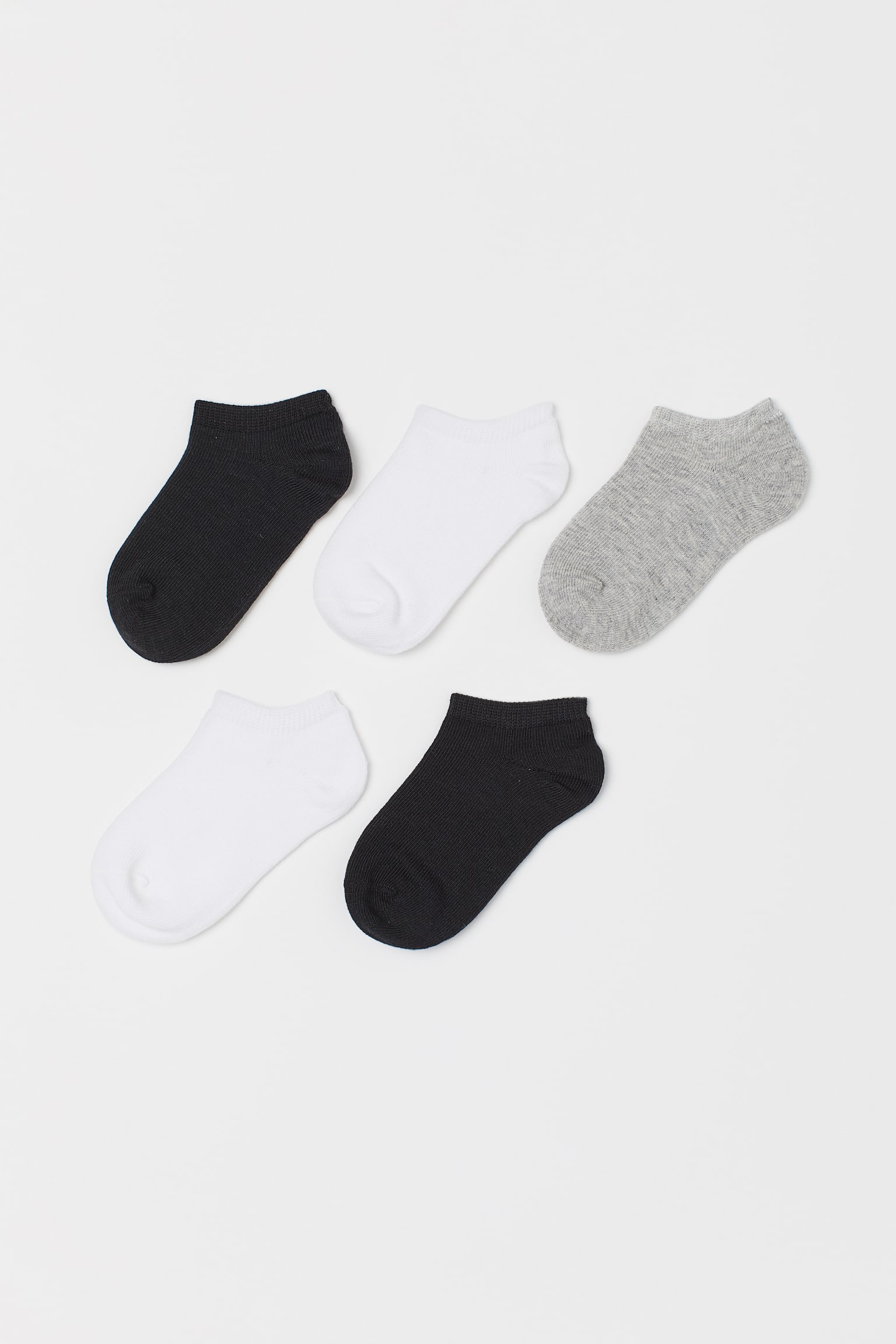 5-pack Sneaker Socks - Black/White/Grey/Black/White/Dusky green/Beige/Dusty green/Mole/Pink/Light grey/Dark blue/Blue/White - 1