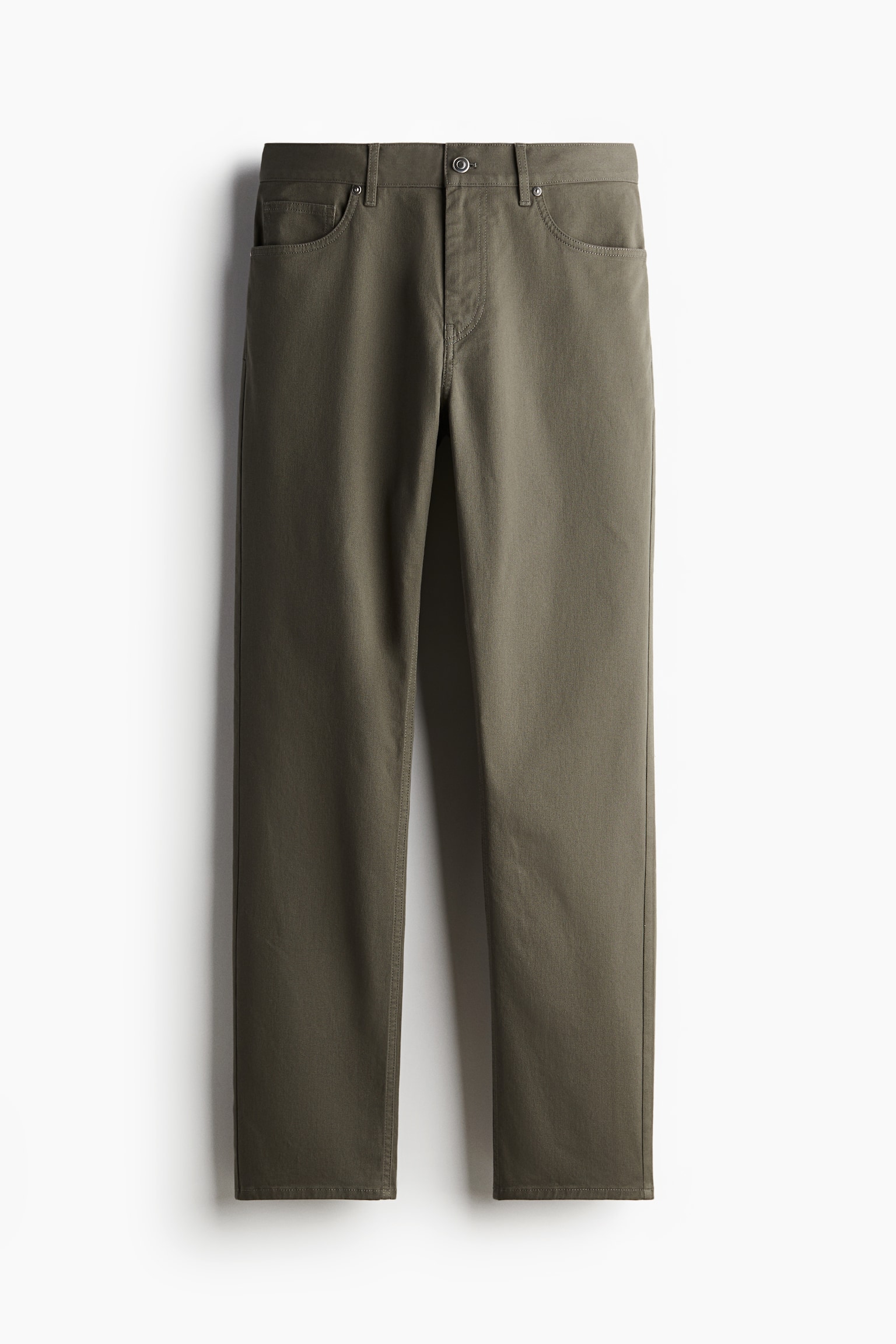 Slim Fit Cotton twill trousers - Khaki green/Light beige/Dark grey/Grey/Black/Navy blue/Light grey - 2