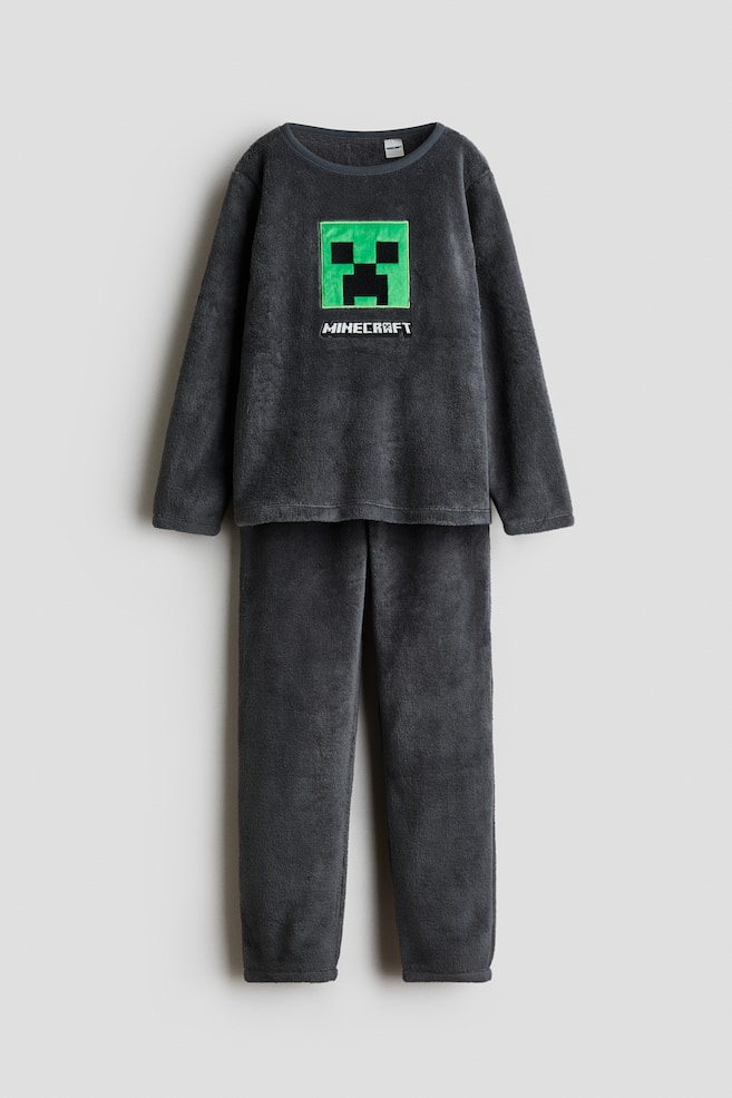 Velour pyjamas - Dark grey/Minecraft/White/Cars/Blue/Spider-Man/Dark grey/Batman/White/Pikachu - 1