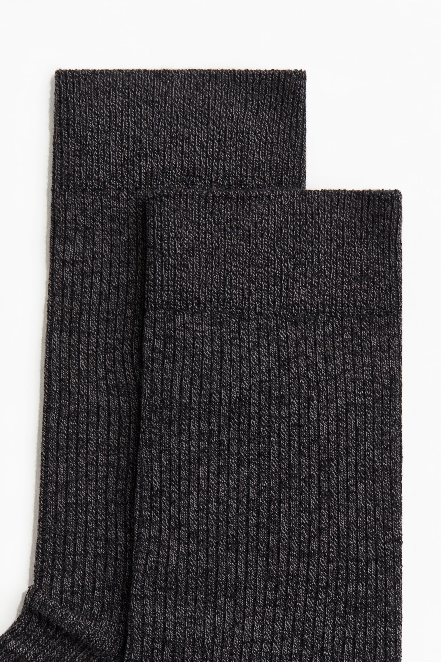 Rib-knit socks - Black/Green marl/Dark red marl/Light grey/Black marl/Dark blue marl - 2