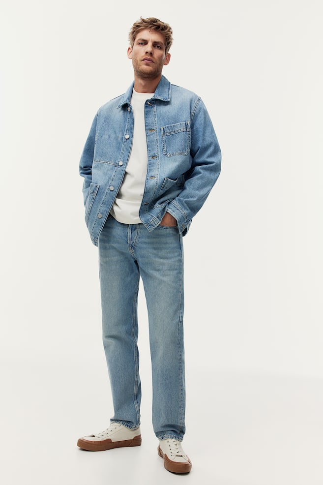Straight Regular Jeans - Bleu denim clair/Noir denim/Bleu denim - 1