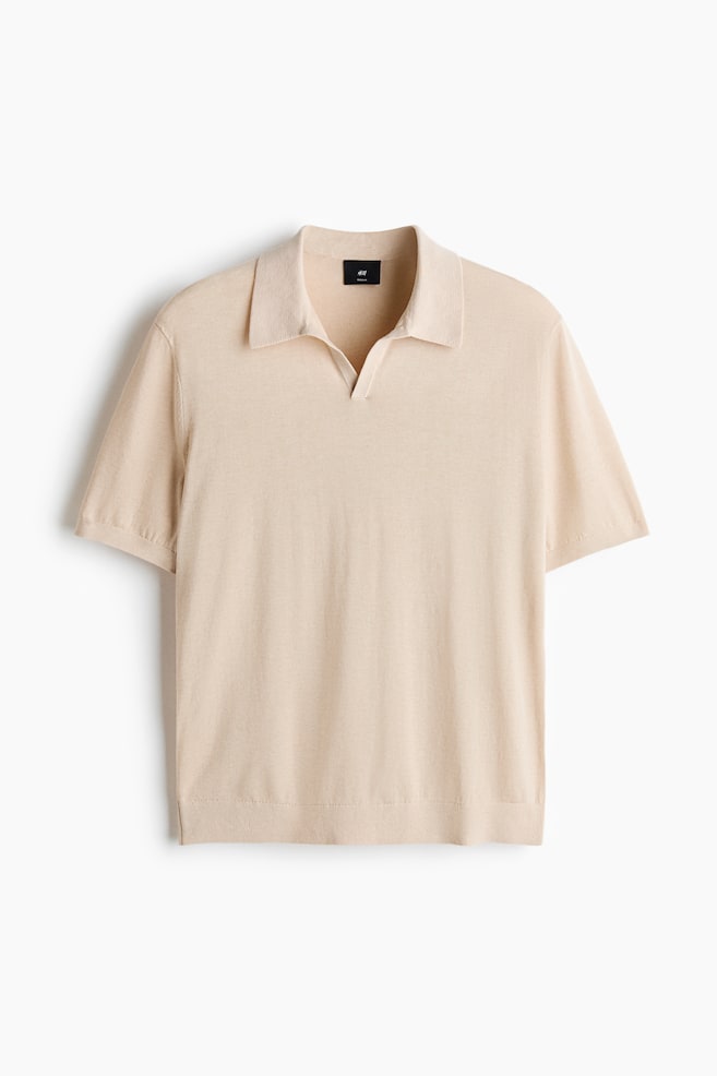 Regular-Fit Silk-Blend Polo Shirt - Light beige/Dark brown/Black/Blue - 1