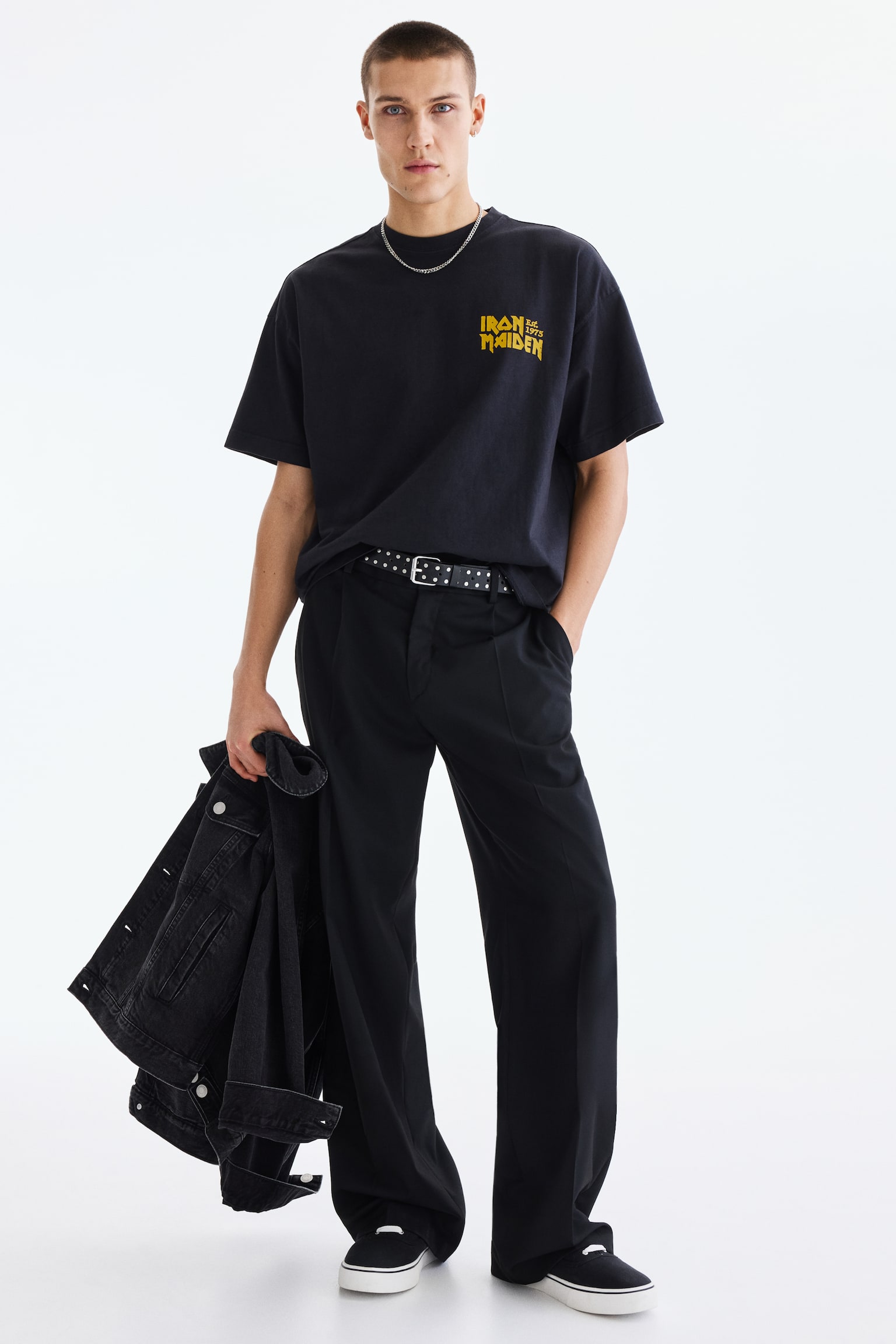 Oversized Fit T-shirt - Black/Iron Maiden/Black/NASCAR/White/NBA/Black/Guns N' Roses/Black/NBA/White/Nas/White/NBA/Cream/Red Hot Chili Peppers/Black/The Notorious B.I.G. - 8