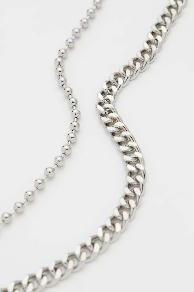 Two-strand necklace - Silver-coloured - 2