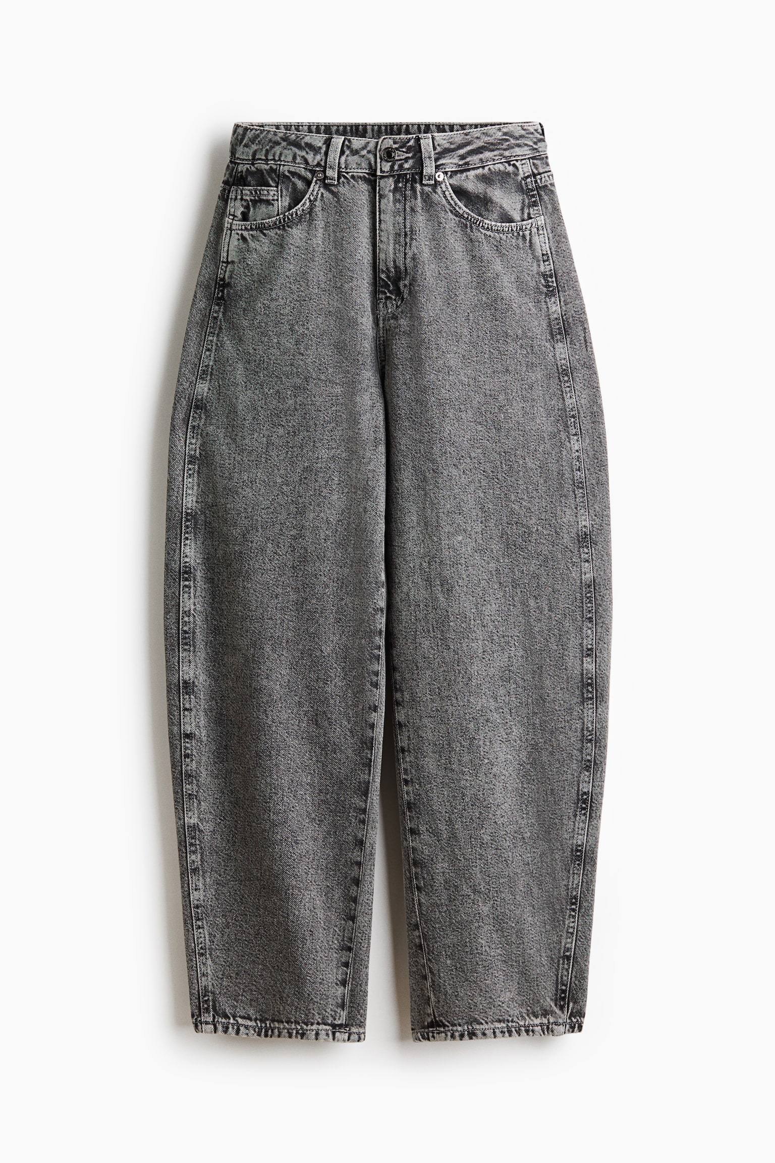 Barrel High Waist Jeans - Grigio denim - 1