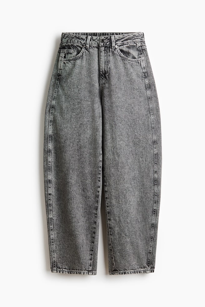 Barrel High Waist Jeans - Denimgrau - 1