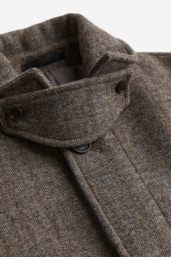 Loose Fit Wool-blend car coat - Dark brown - 7
