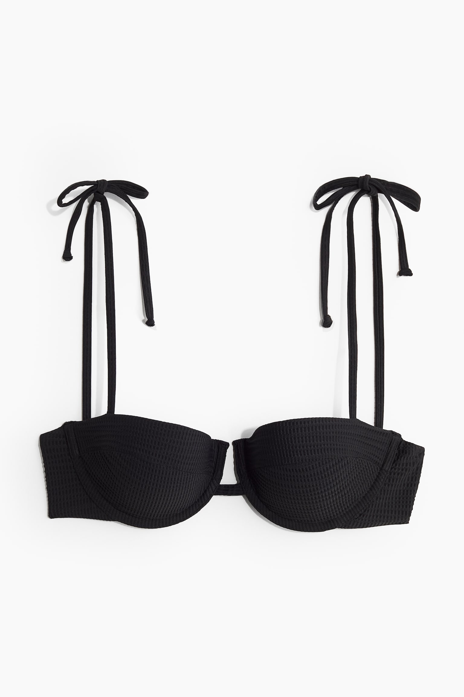 Padded balconette bikini top - Black/White - 2