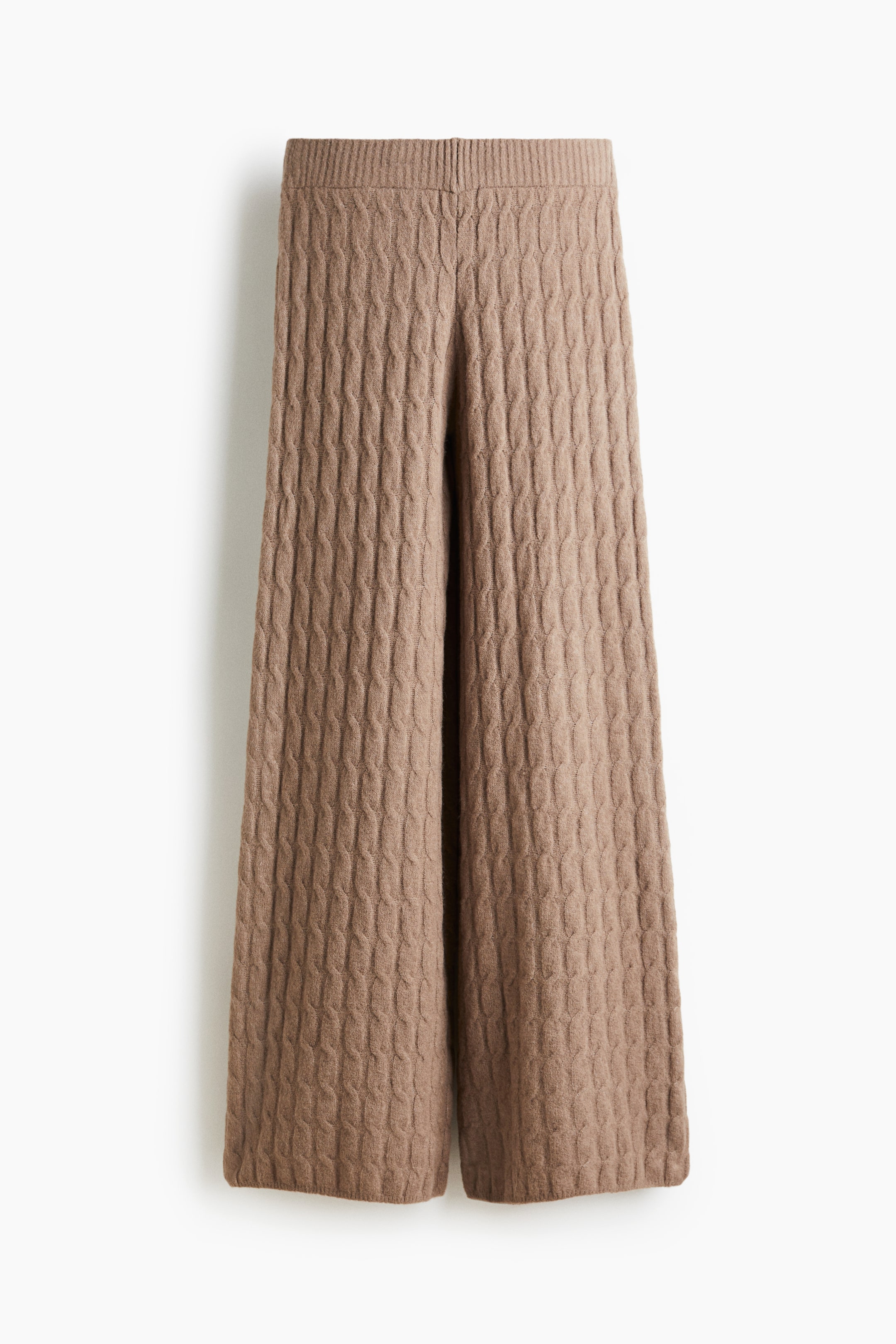 Grotere afbeelding bekijken: Kabelgebreide broek - Donkerbeige - DAMES | H&M NL 6