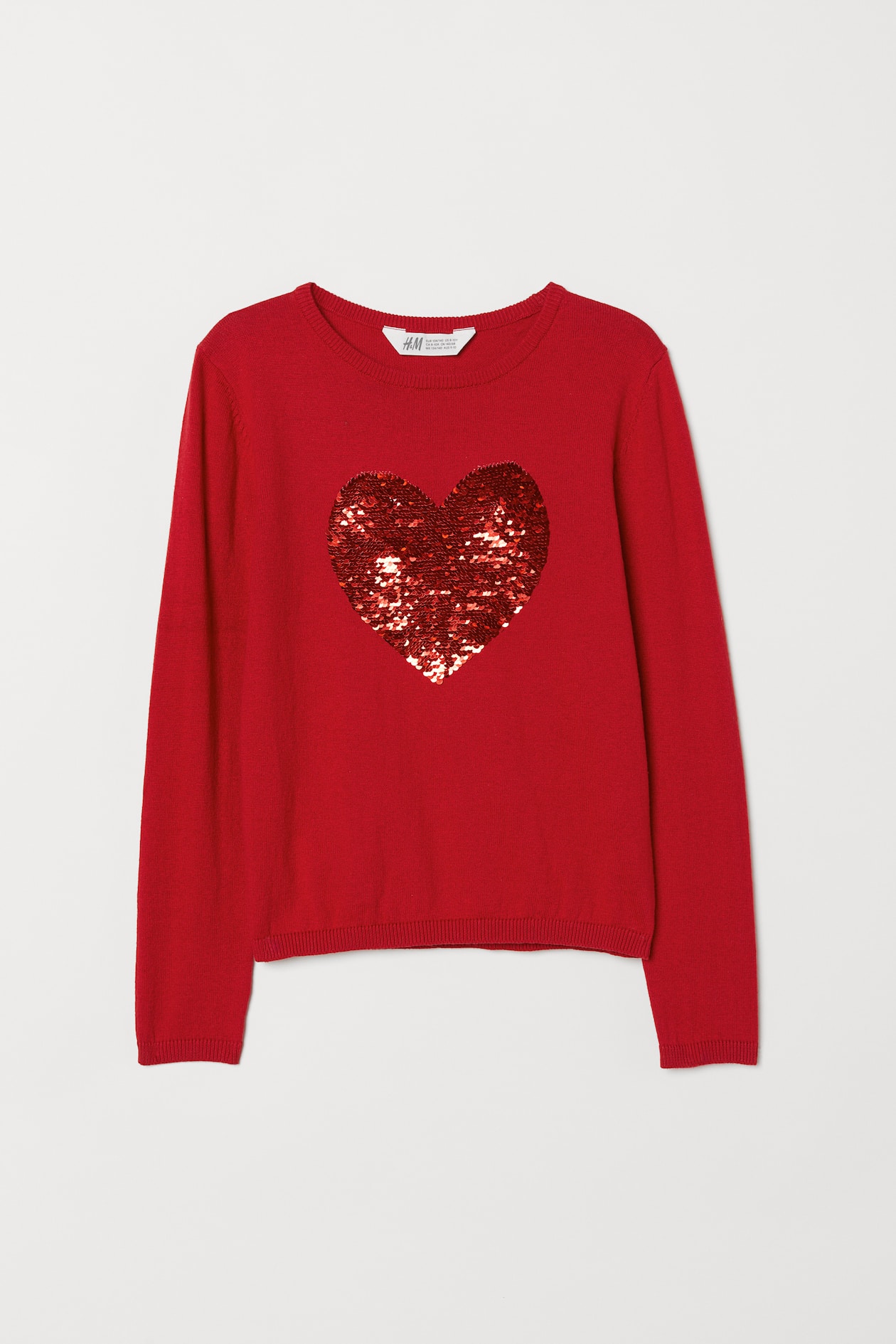 Pullover mit Pailletten Rot/Herz Kids H&M DE