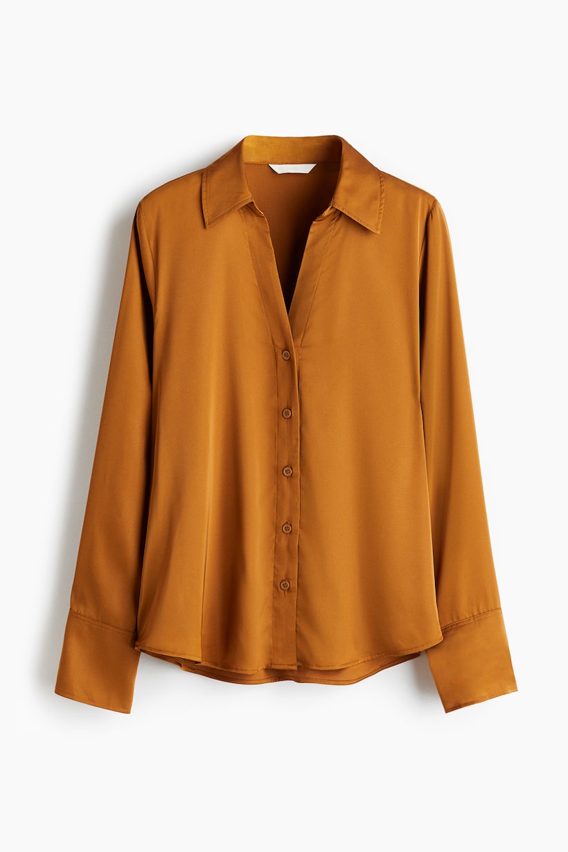 Women's Blouses Shirts Denim, Satin Linen H&M US