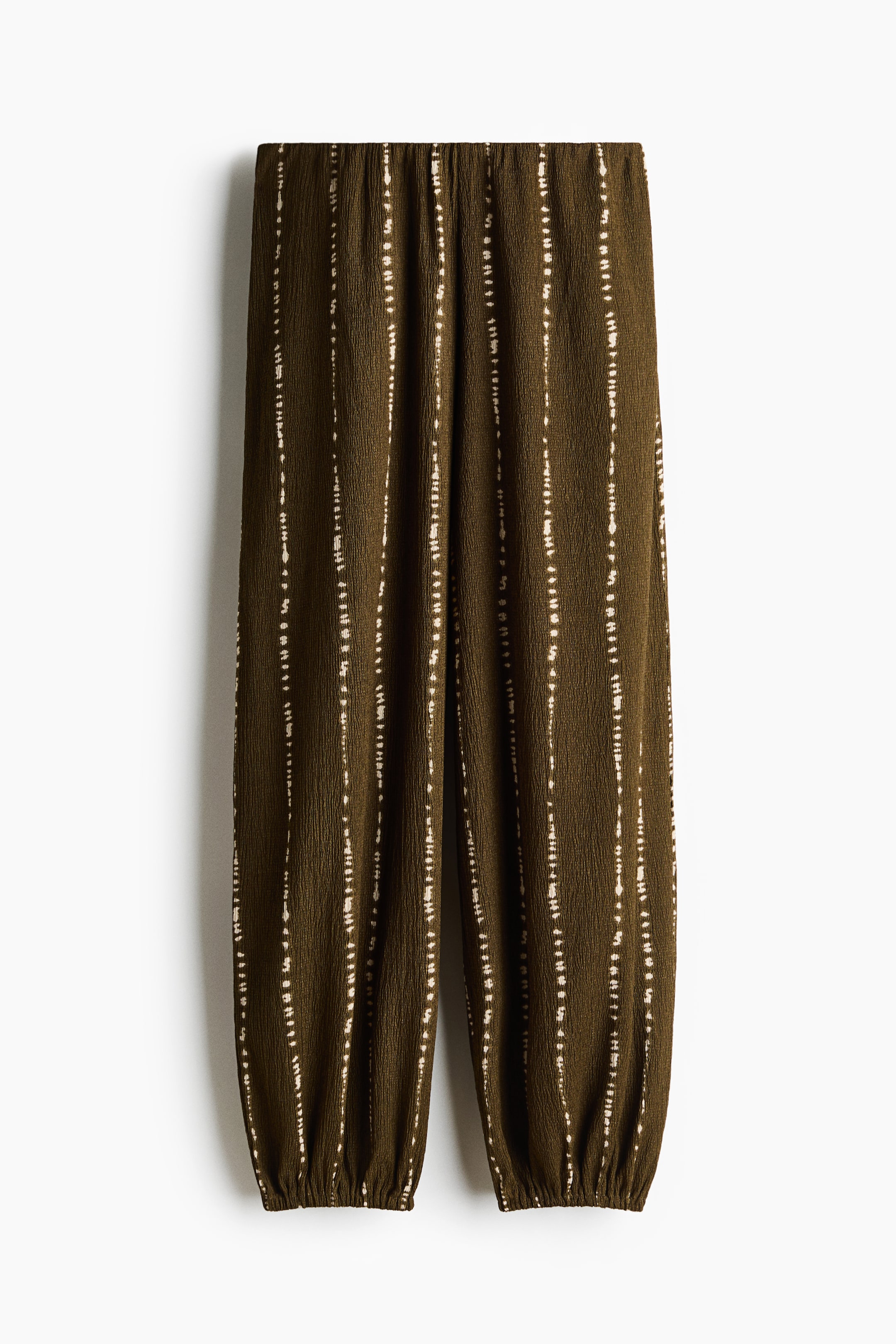 Crinkled Balloon-Leg Pants