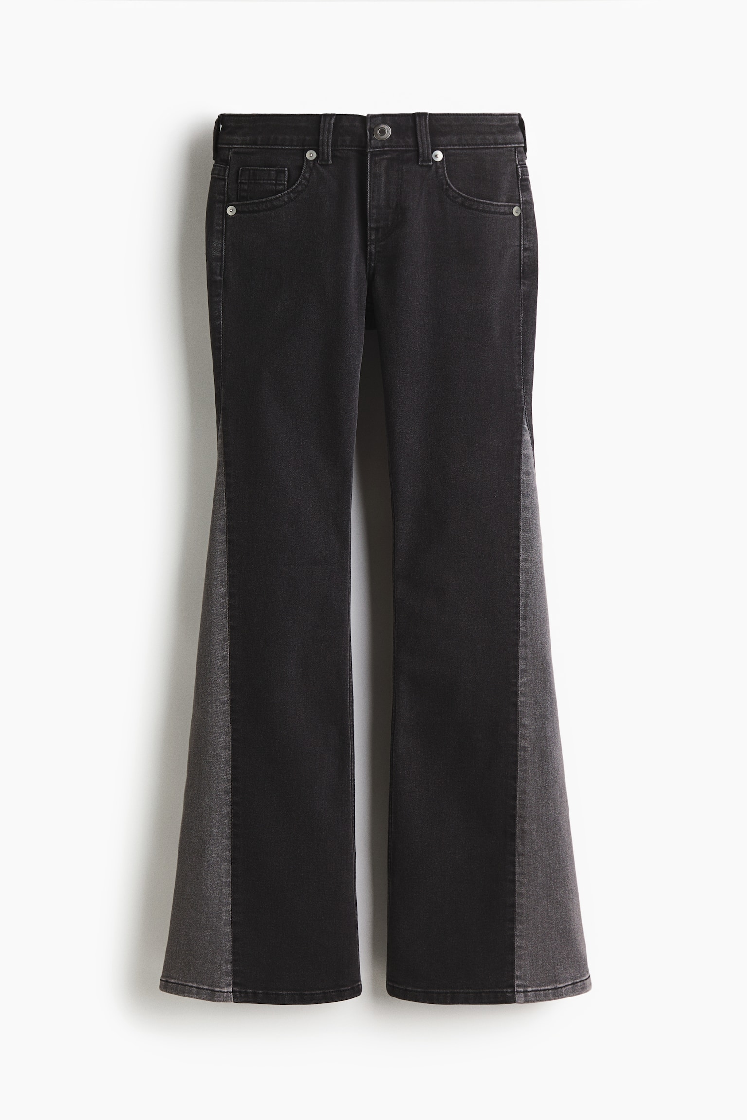 Женские джинсы H&M Flared Low, цвет: Чёрный — фото 1
