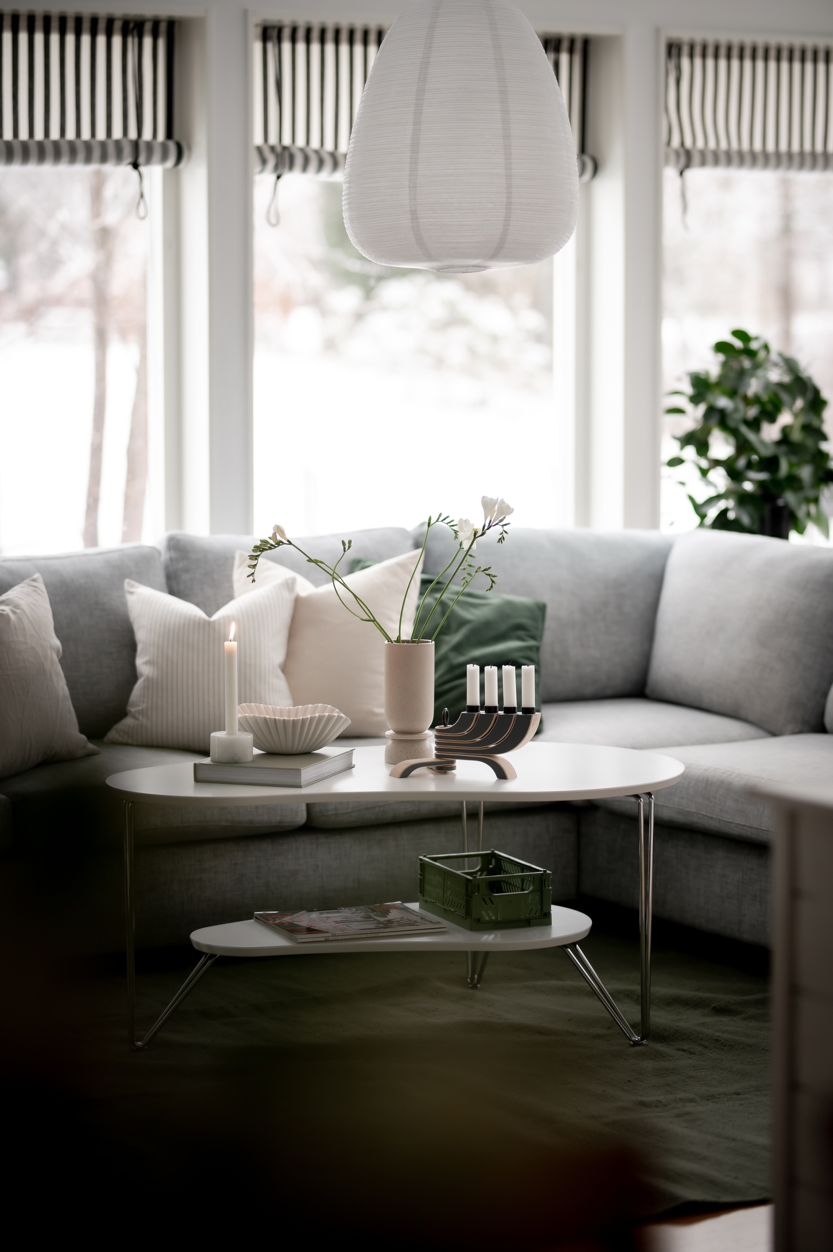 Abajur Para Suspensão Maki De 43cm - Branco