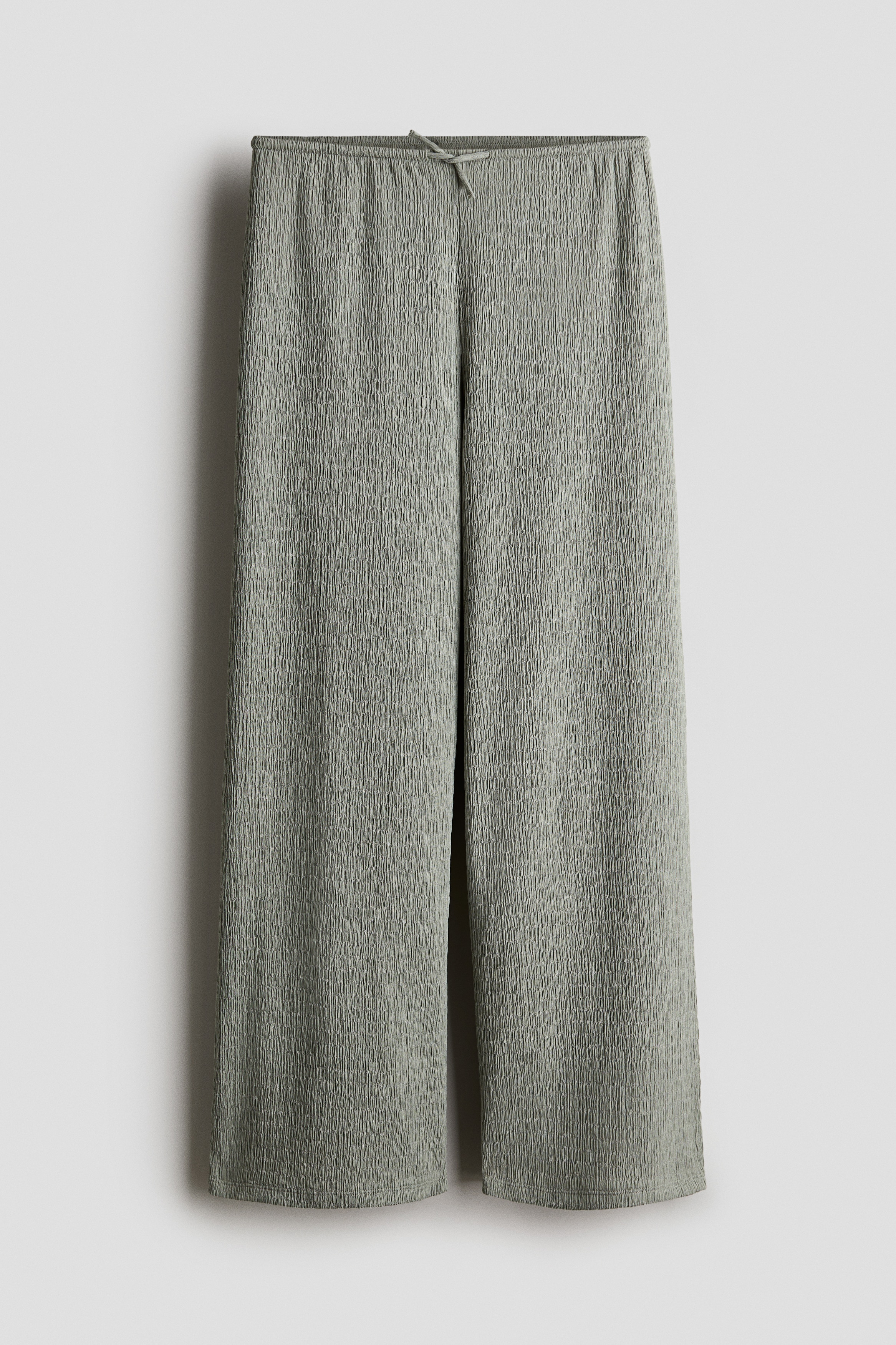 Textured jersey trousers - Kakigroen/Zwart/Lichtbeige/Wit/bloemen/Zwart/gingham-ruit/Beige/luipaarddessin