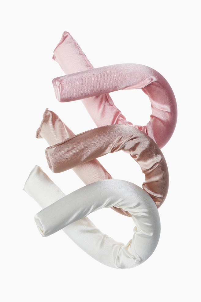 6-pack hair curler rods - Pink/White/Beige - 1