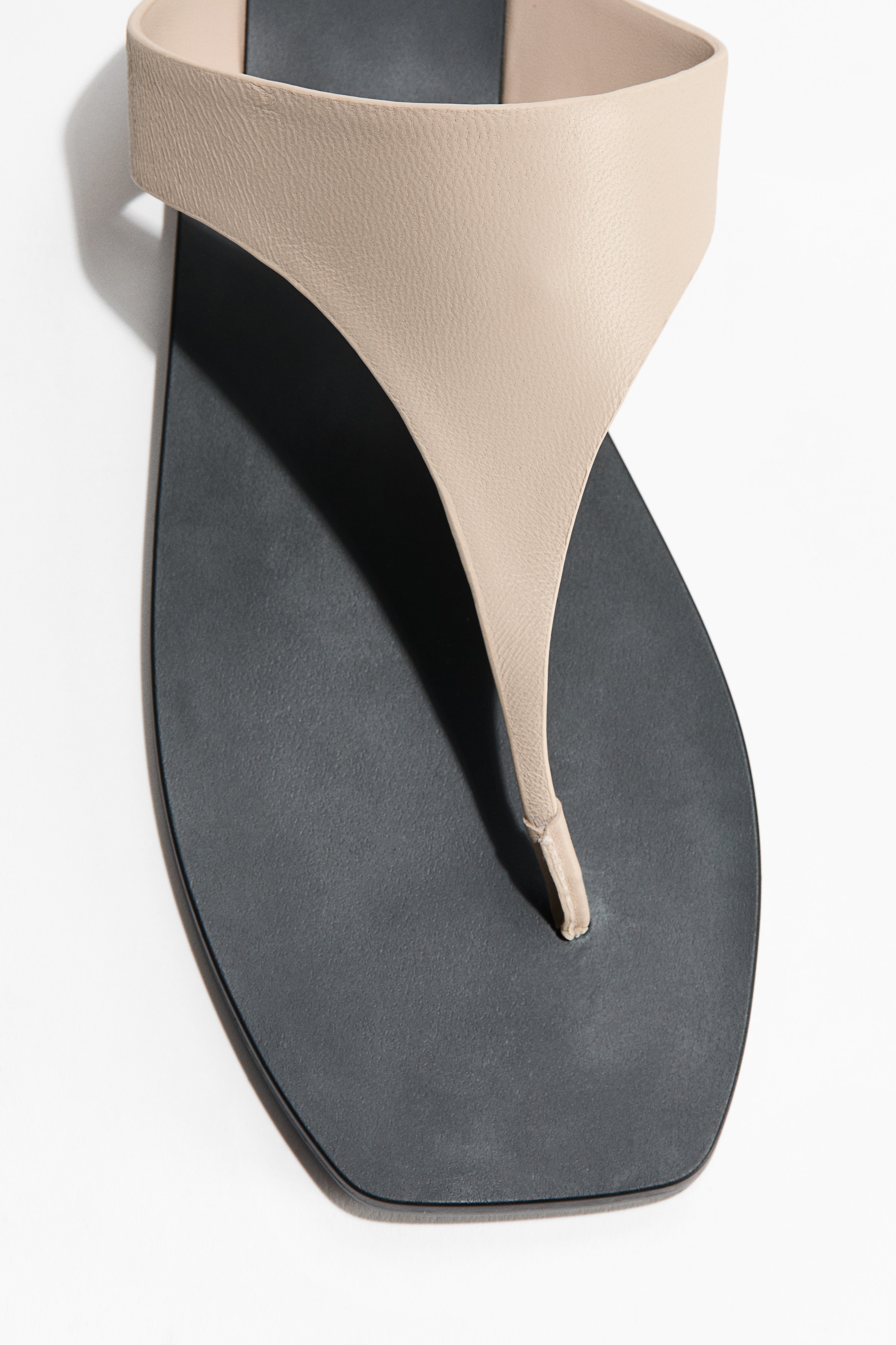 Sandaler i skinn-Lys beige