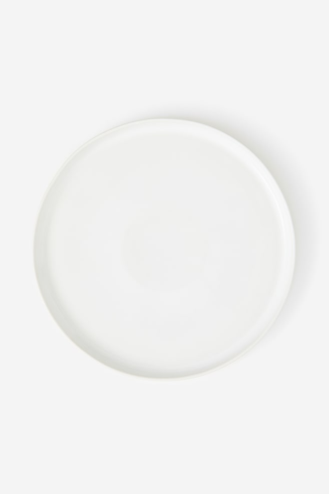 Large stoneware plate - Natural white/Shiny/Anthracite grey/Beige - 1