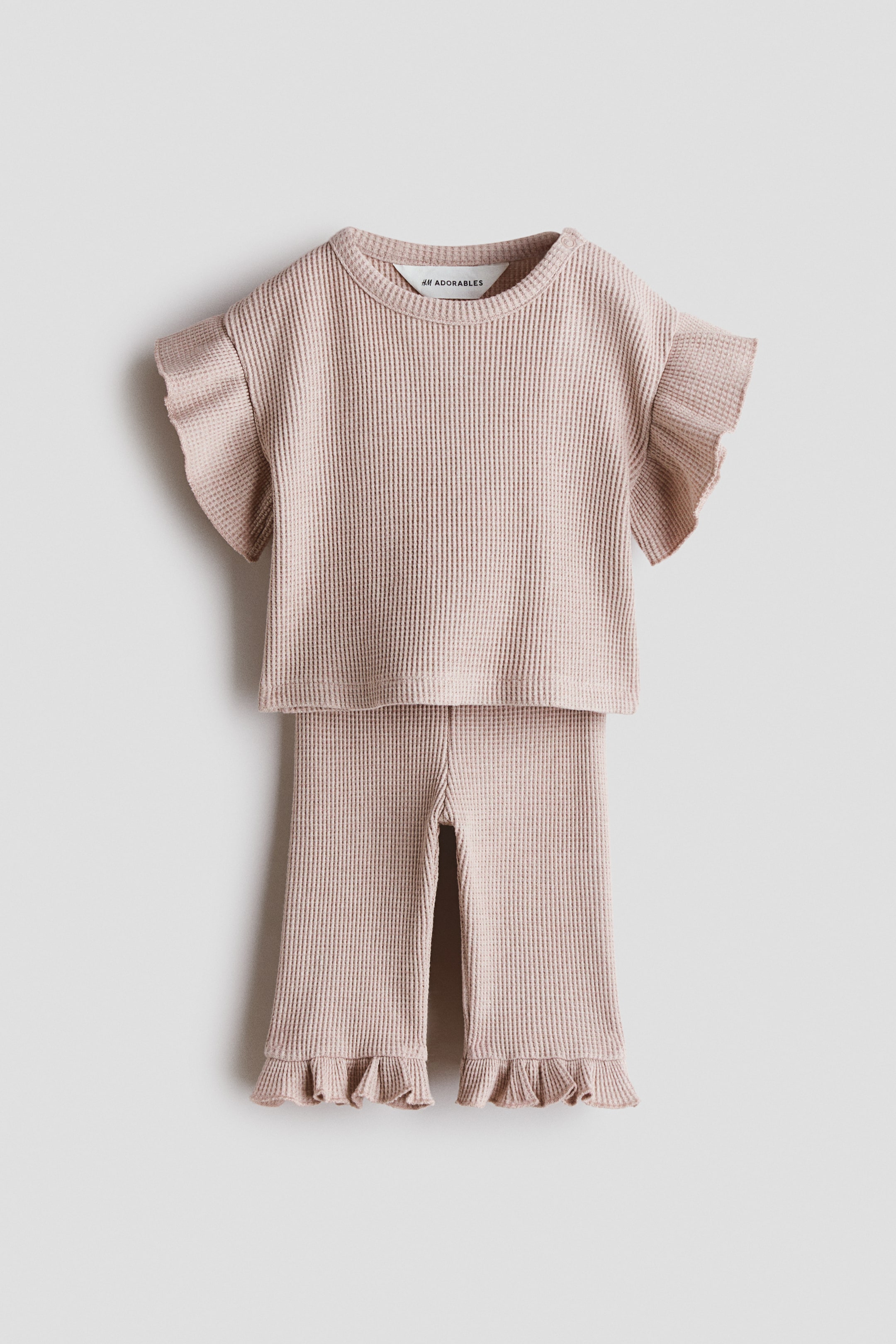 Детские топы H&M 2-Piece Waffled Cotton Set