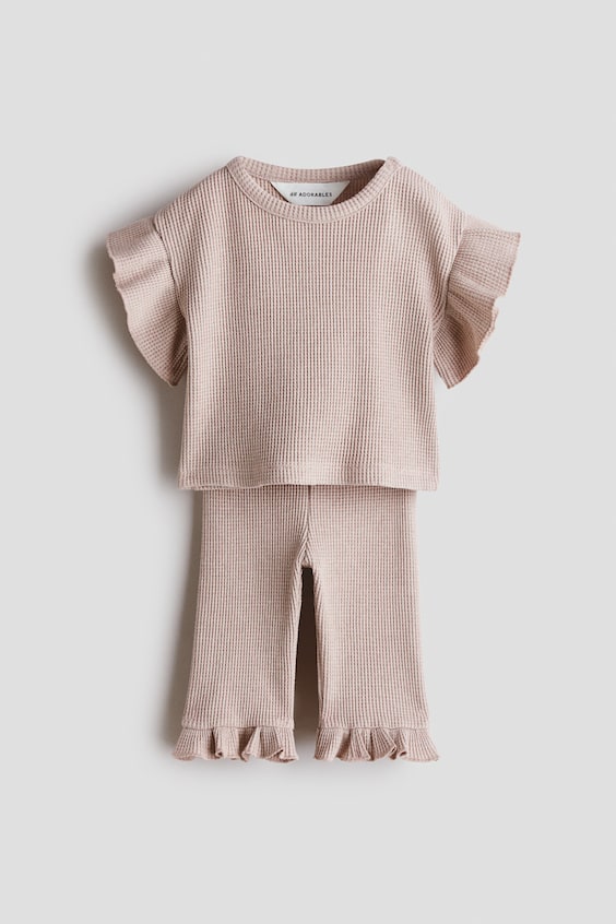 Детские топы H&M 2-Piece Waffled Cotton Set