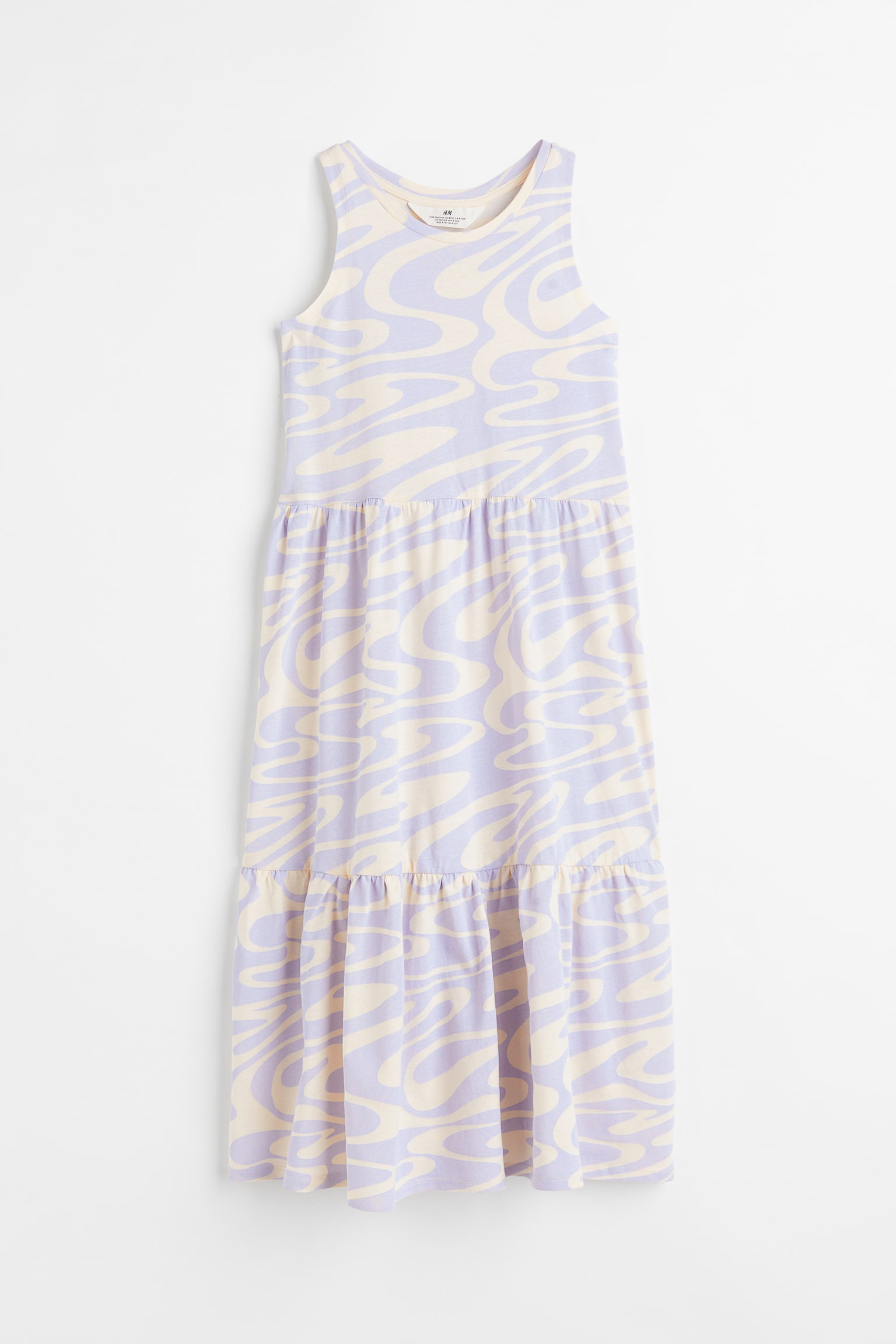 Cotton dress - Light purple/Patterned/Light blue/White striped/Brown - 1