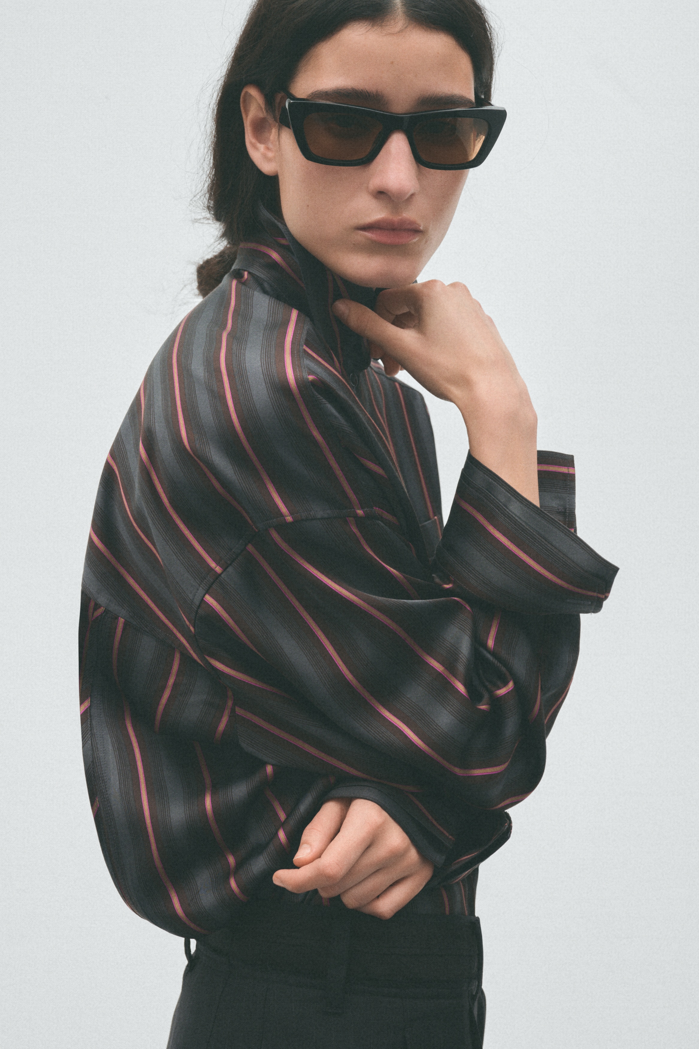 Layered-Look Satin Shirt thumbnail 4