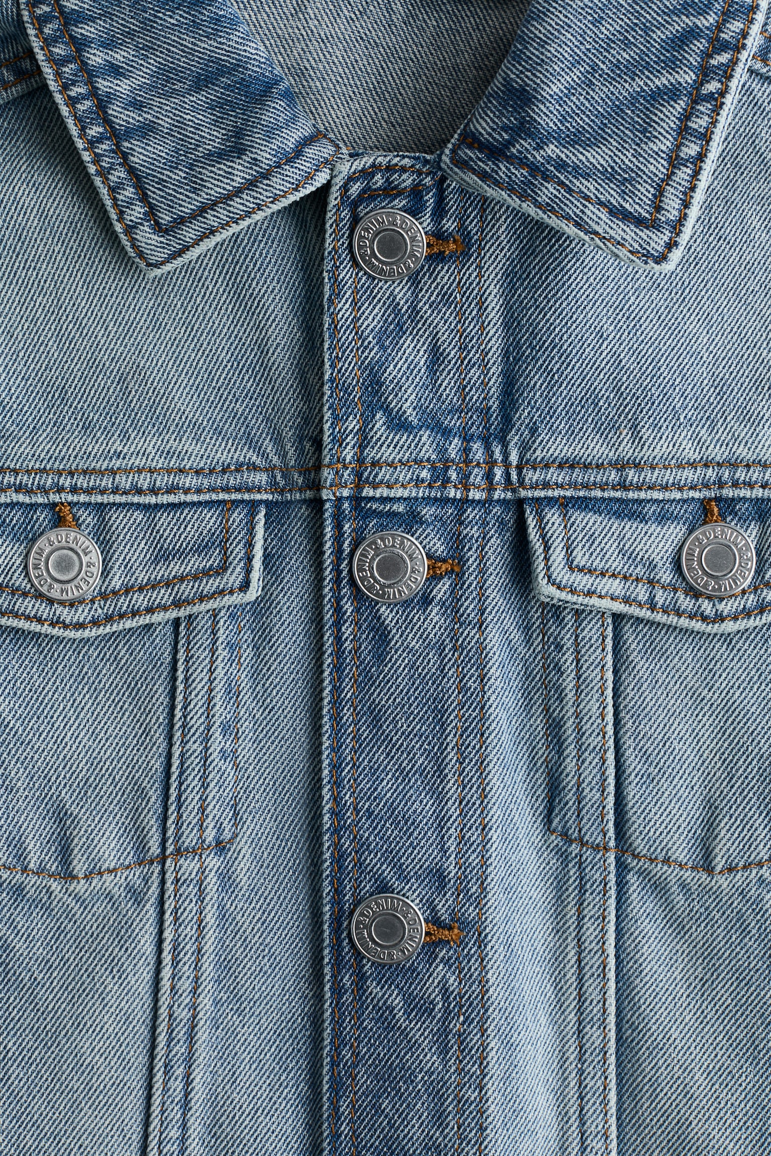 Детская куртка H&M Denim Jacket, цвет: Светлый джинсовый синий — фото 6