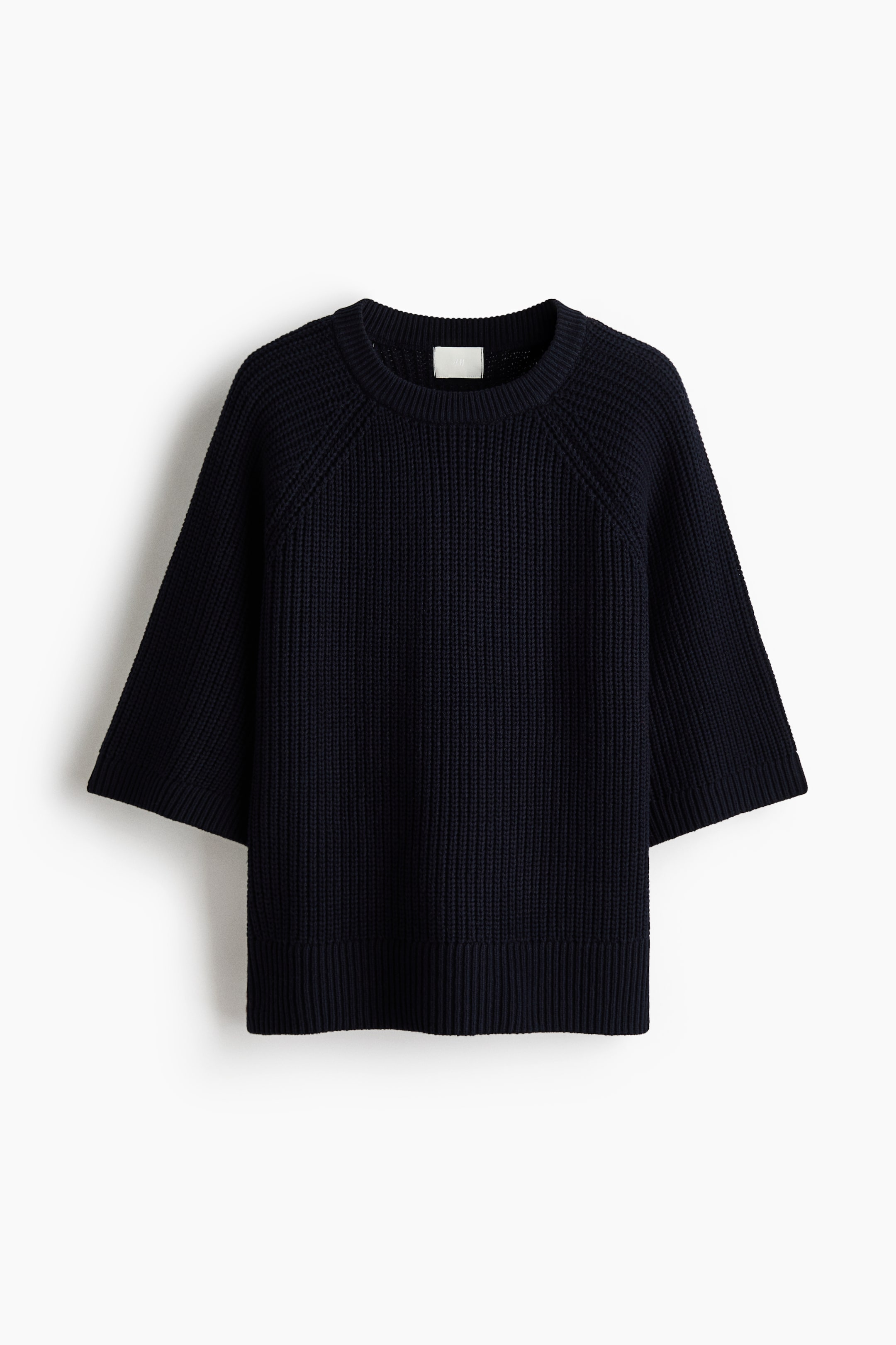 Agrandir l'image: Top en maille côtelée - Bleu marine - FEMME | H&M BE 1