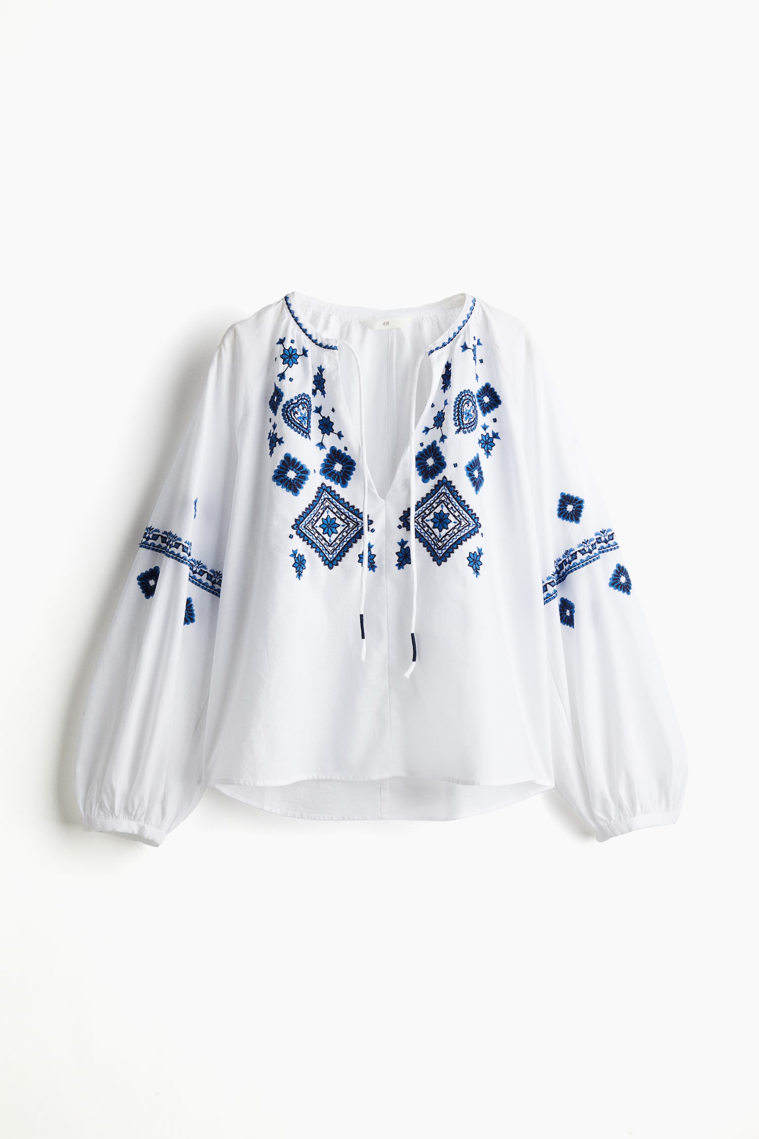 Embroidered Blouse - White/Embroidered - 2