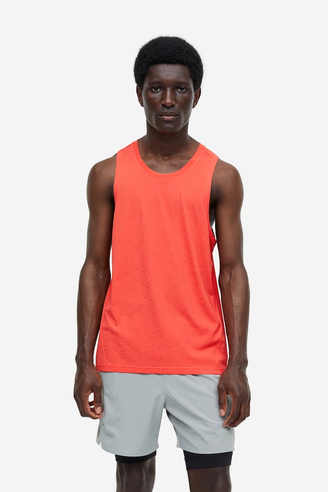DryMove™ Sports vest top - Coral/Black/White/Light brown - 1