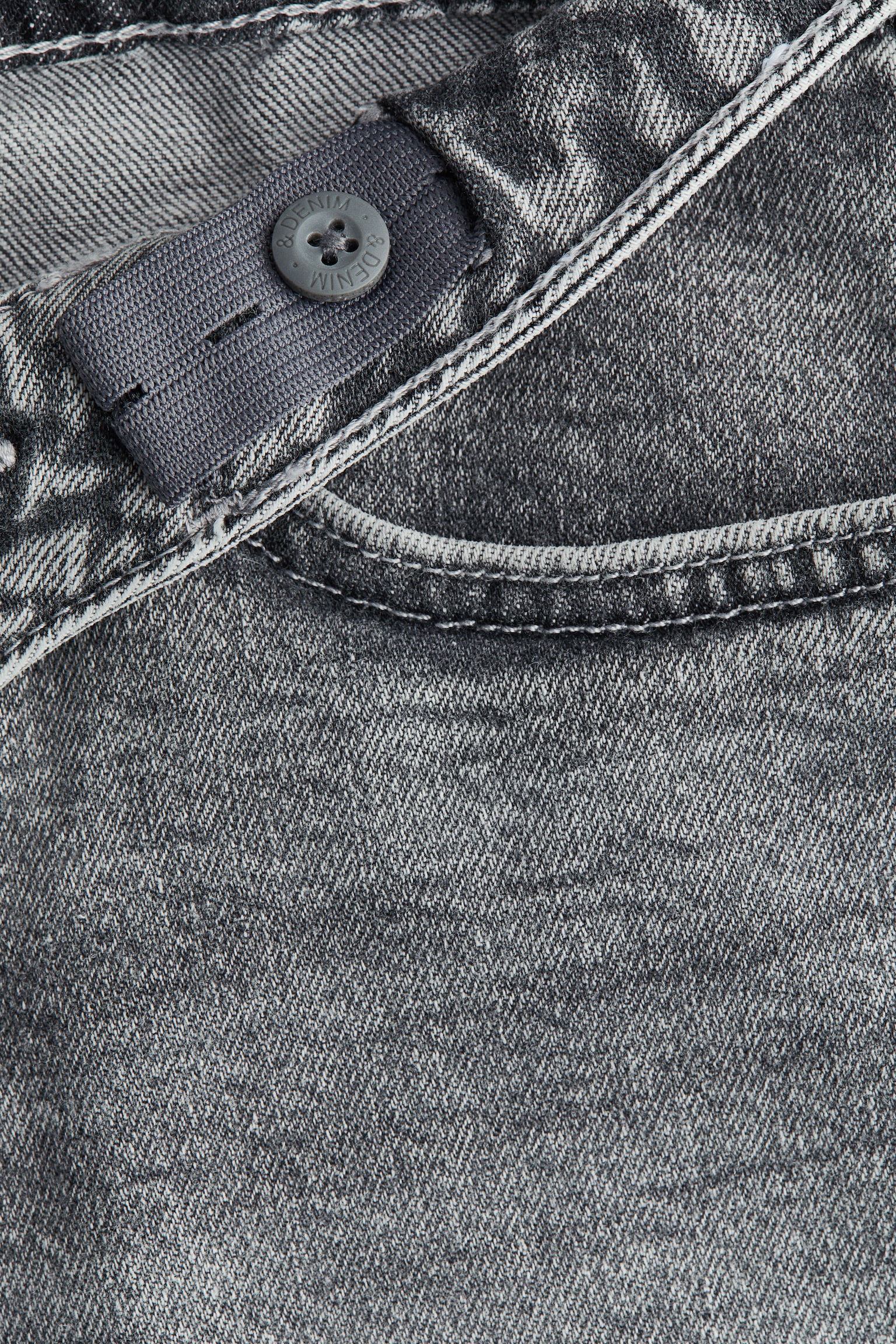 Wide Leg Low Denim shorts - Denim grey/Light denim blue - 5