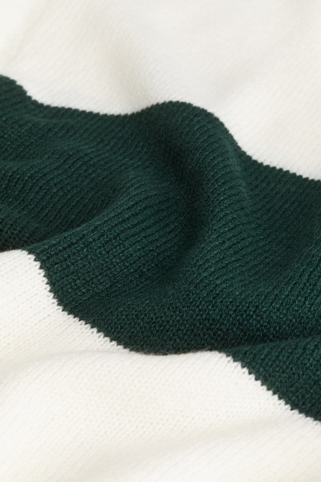 Pullover in maglia jacquard - Crema/righe/Grigio mélange/righe - 5