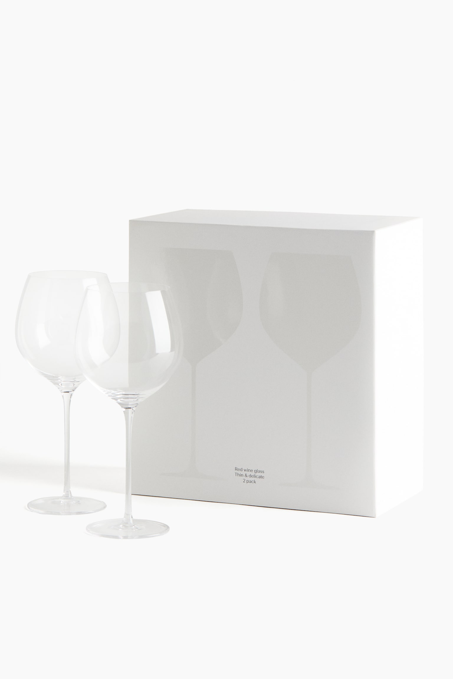 Pack de 2 copos de vinho tinto - Transparente - 4